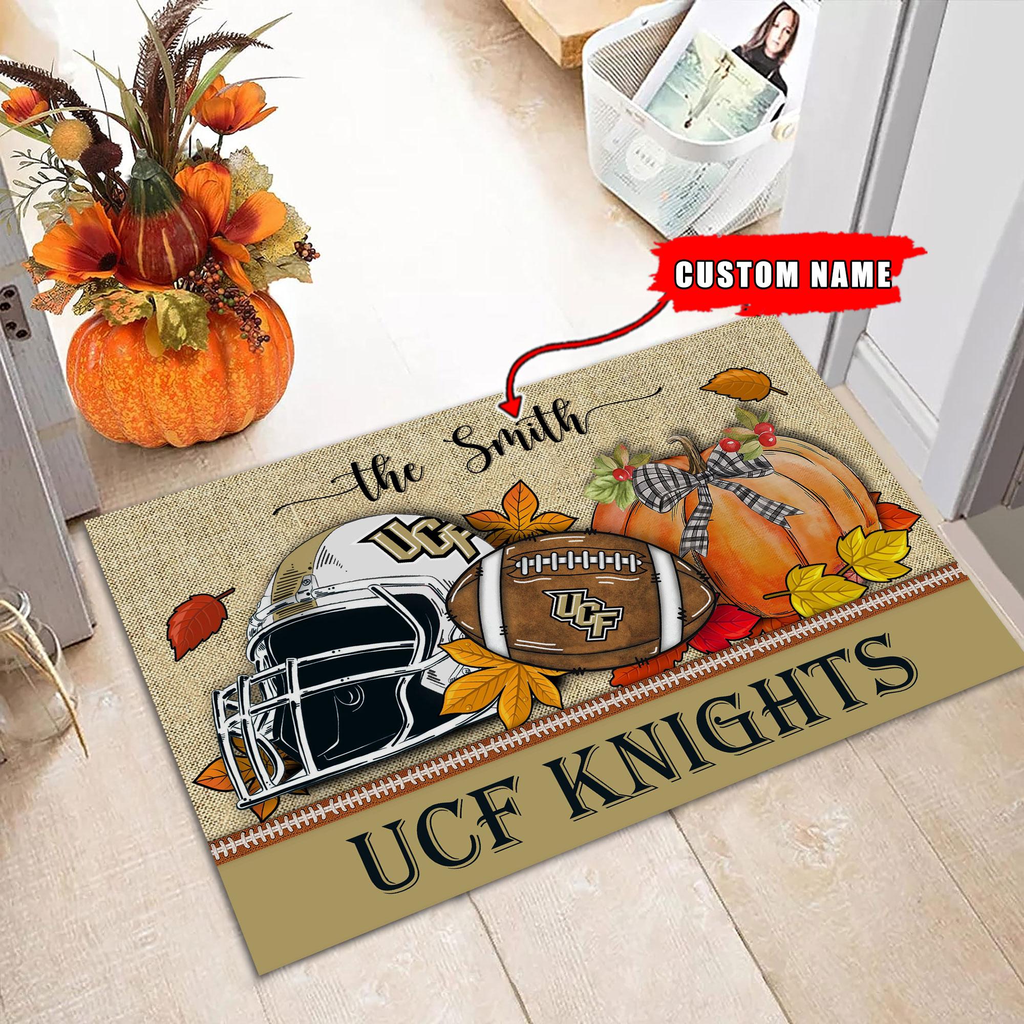 UCF Knights Fall Football Doormat - Famjoys UCF Knights Fall Football Doormat - Famjoys