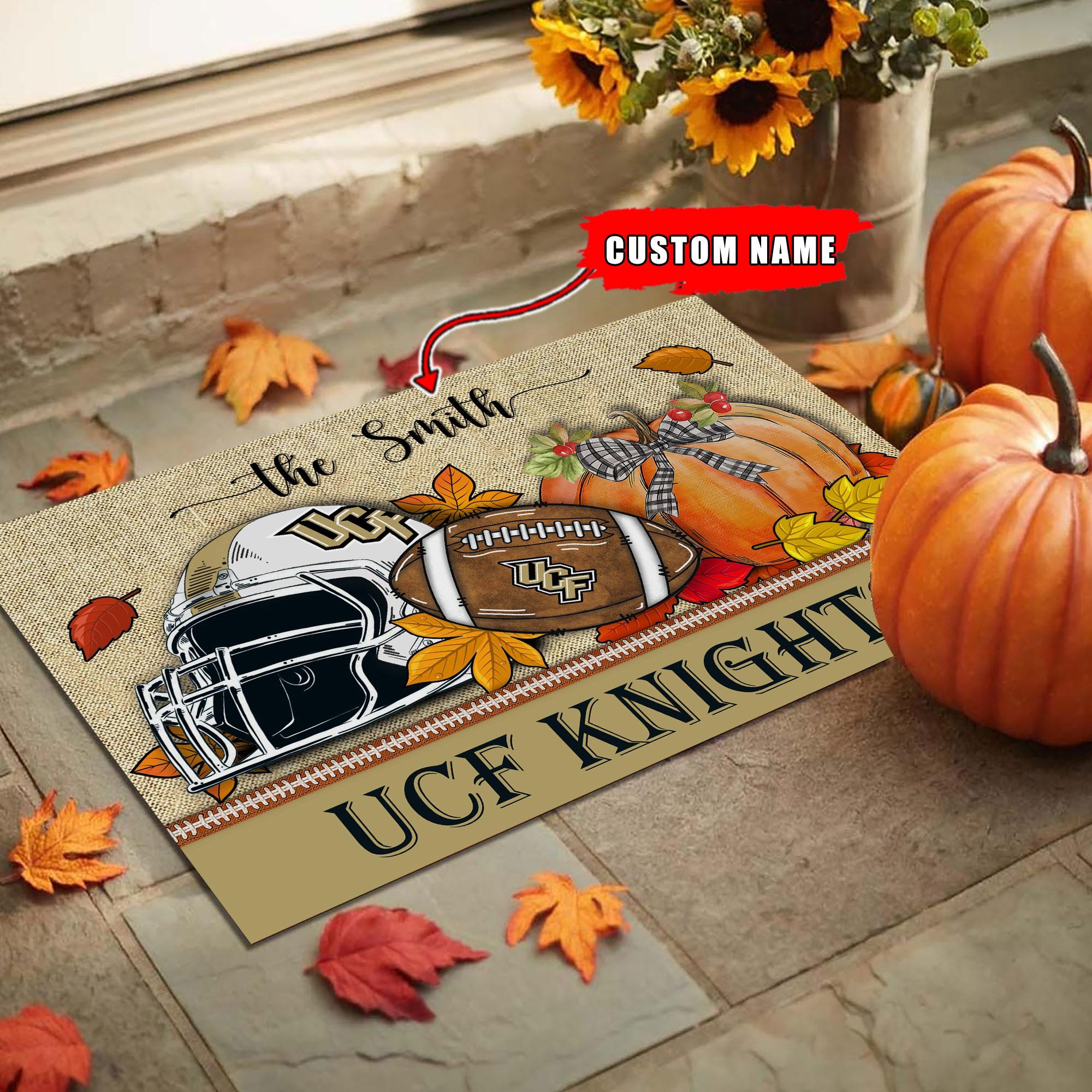 UCF Knights Fall Football Doormat - Famjoys UCF Knights Fall Football Doormat - Famjoys