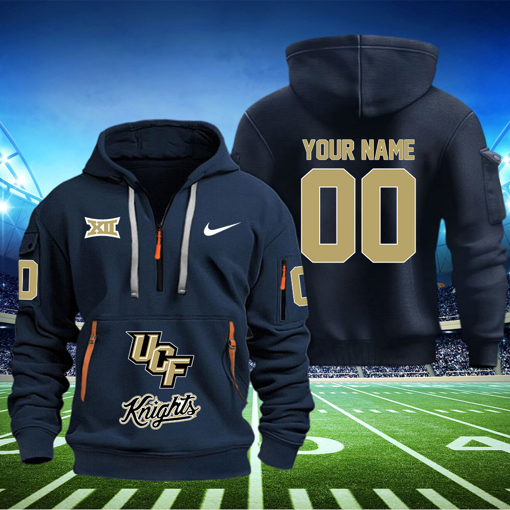 UCF Knights Football Quarter Zip Hoodie - Famjoys UCF Knights Football Quarter Zip Hoodie - Famjoys
