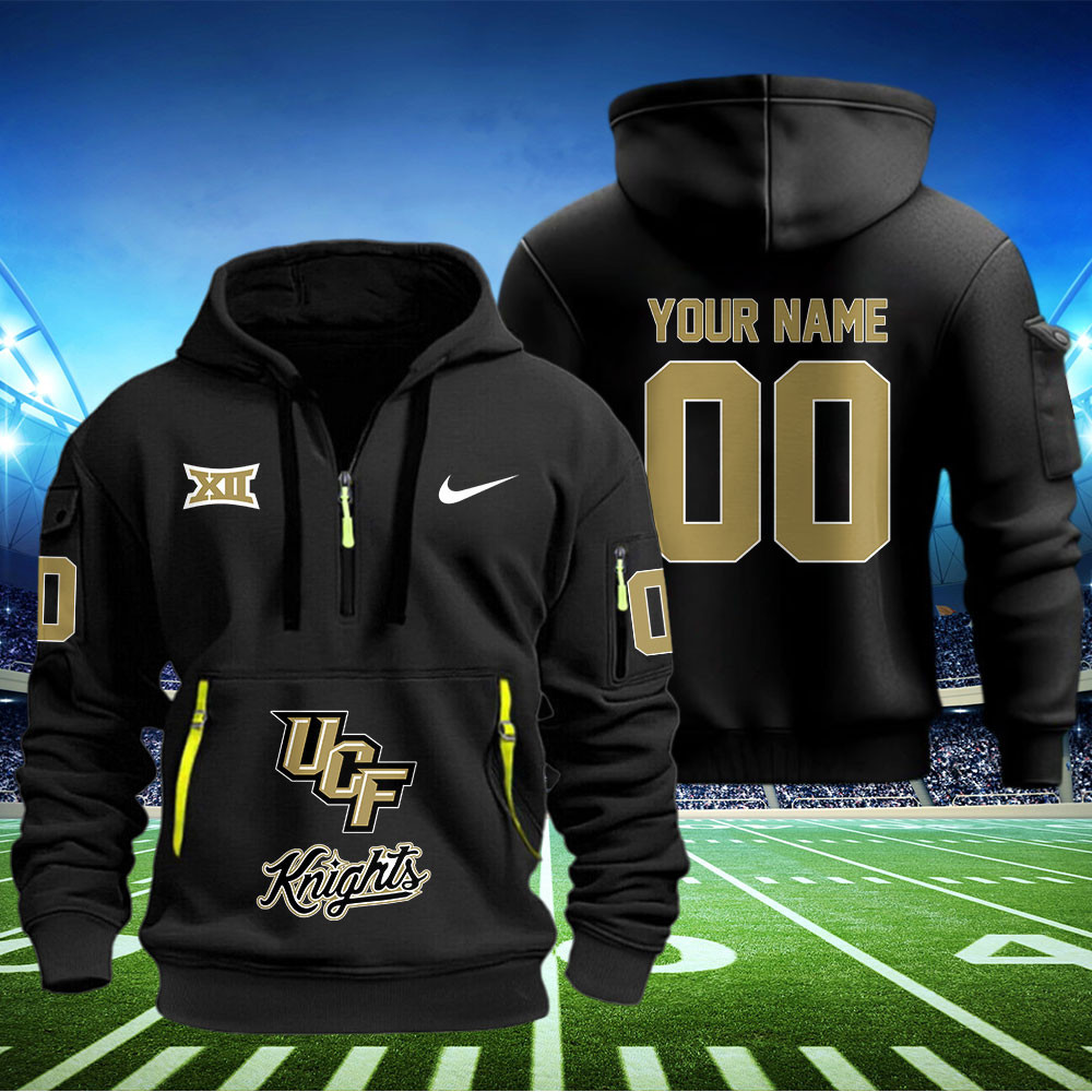 UCF Knights Football Quarter Zip Hoodie - Famjoys UCF Knights Football Quarter Zip Hoodie - Famjoys