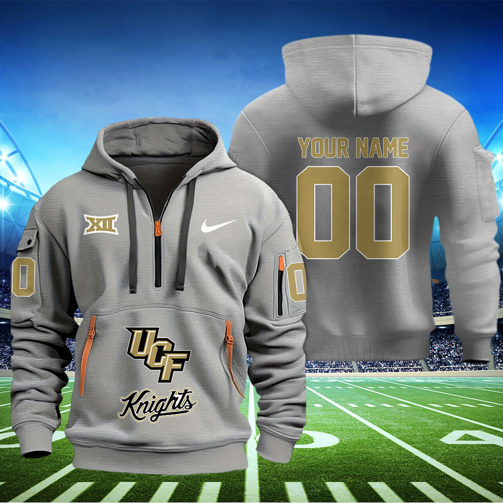 UCF Knights Football Quarter Zip Hoodie - Famjoys UCF Knights Football Quarter Zip Hoodie - Famjoys