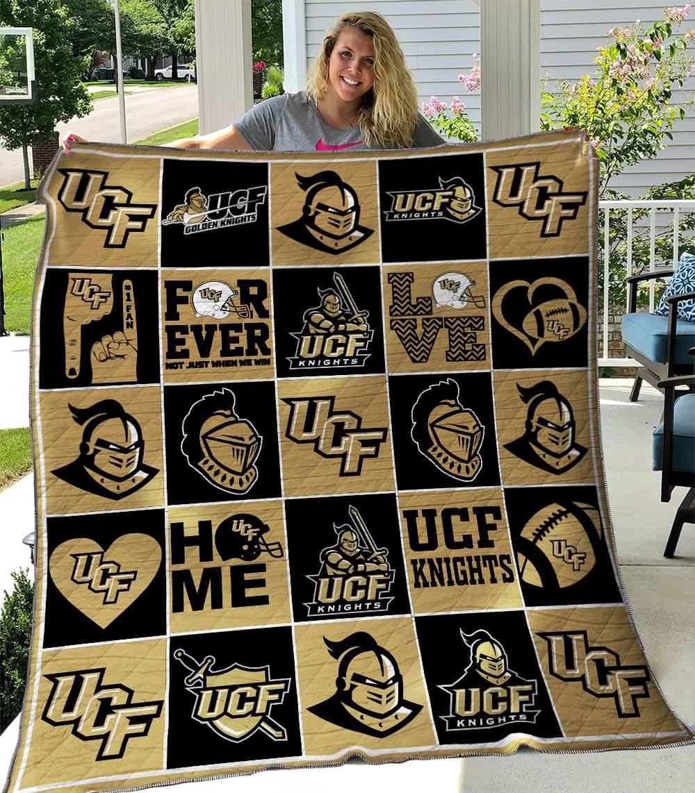 Ucf Knights Quilt Blanket - Famjoys Ucf Knights Quilt Blanket - Famjoys