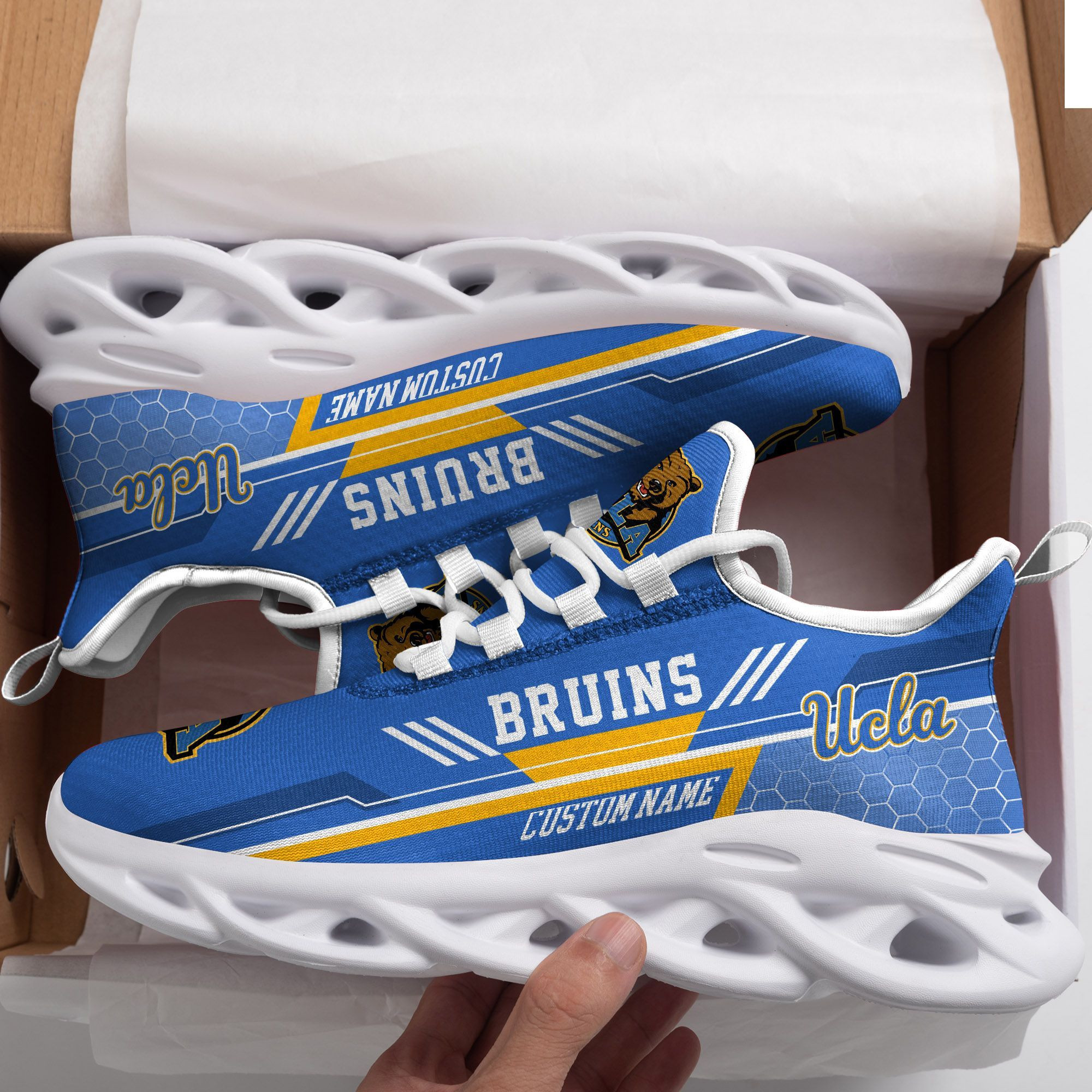UCLA Bruins Custom Personalized Max Soul Sneakers Shoes - Famjoys UCLA Bruins Custom Personalized Max Soul Sneakers Shoes - Famjoys