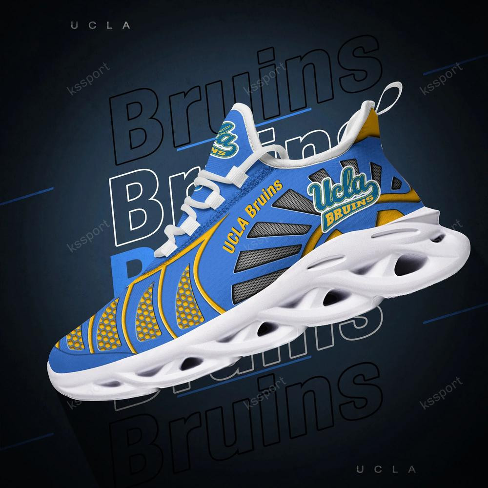 UCLA Bruins Max Soul Clunky, Black And White Running Shoes - Famjoys UCLA Bruins Max Soul Clunky, Black And White Running Shoes - Famjoys