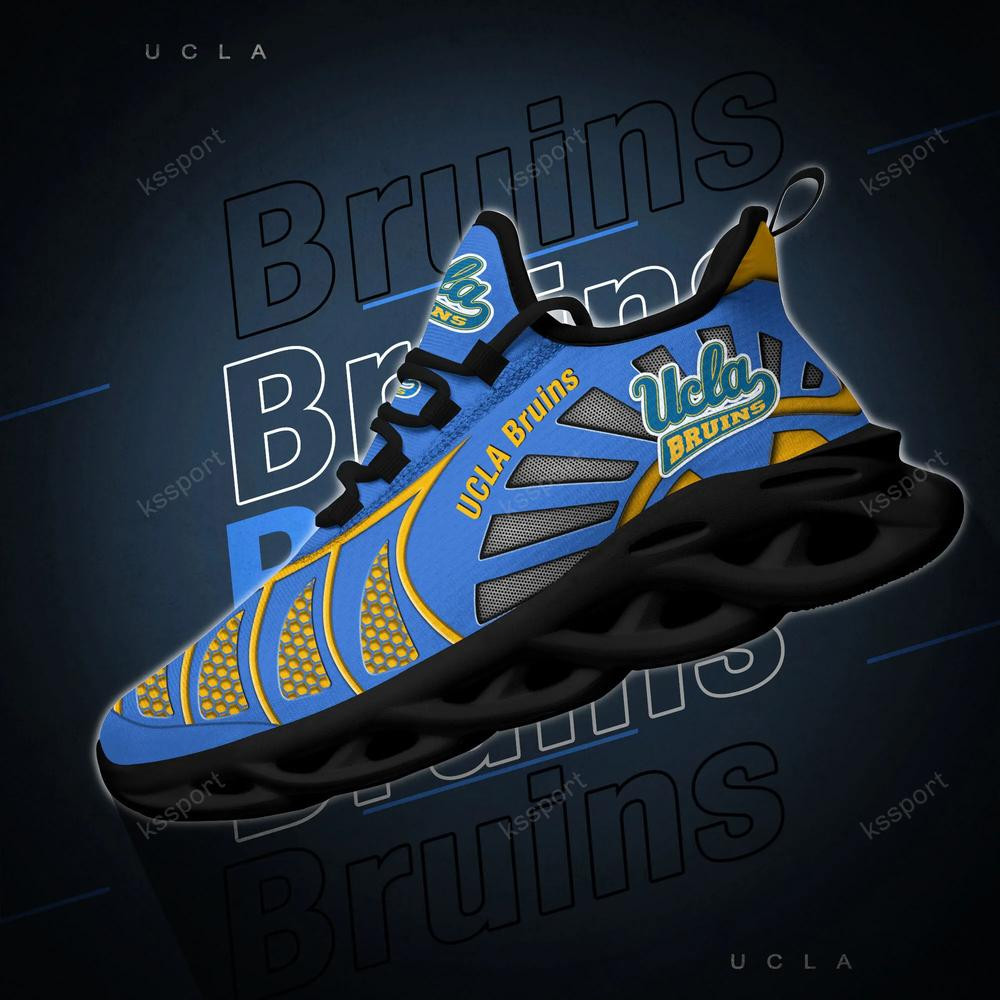UCLA Bruins Max Soul Clunky, Black And White Running Shoes - Famjoys UCLA Bruins Max Soul Clunky, Black And White Running Shoes - Famjoys
