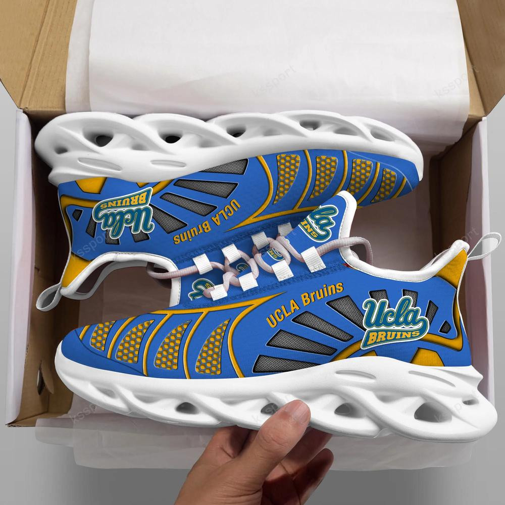 UCLA Bruins Max Soul Clunky, Black And White Running Shoes - Famjoys UCLA Bruins Max Soul Clunky, Black And White Running Shoes - Famjoys