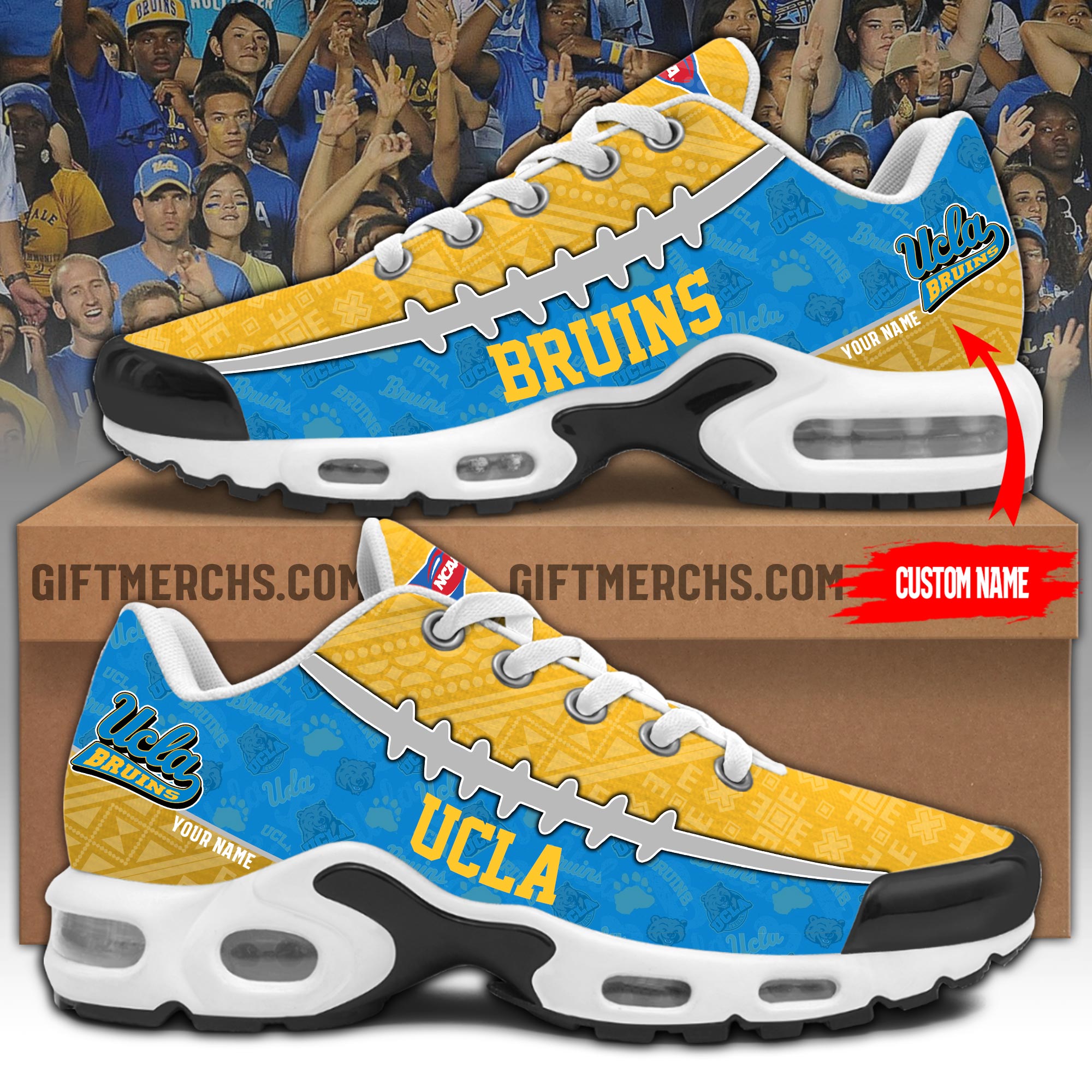UCLA Bruins Personalized Shoes - Famjoys UCLA Bruins Personalized Shoes - Famjoys