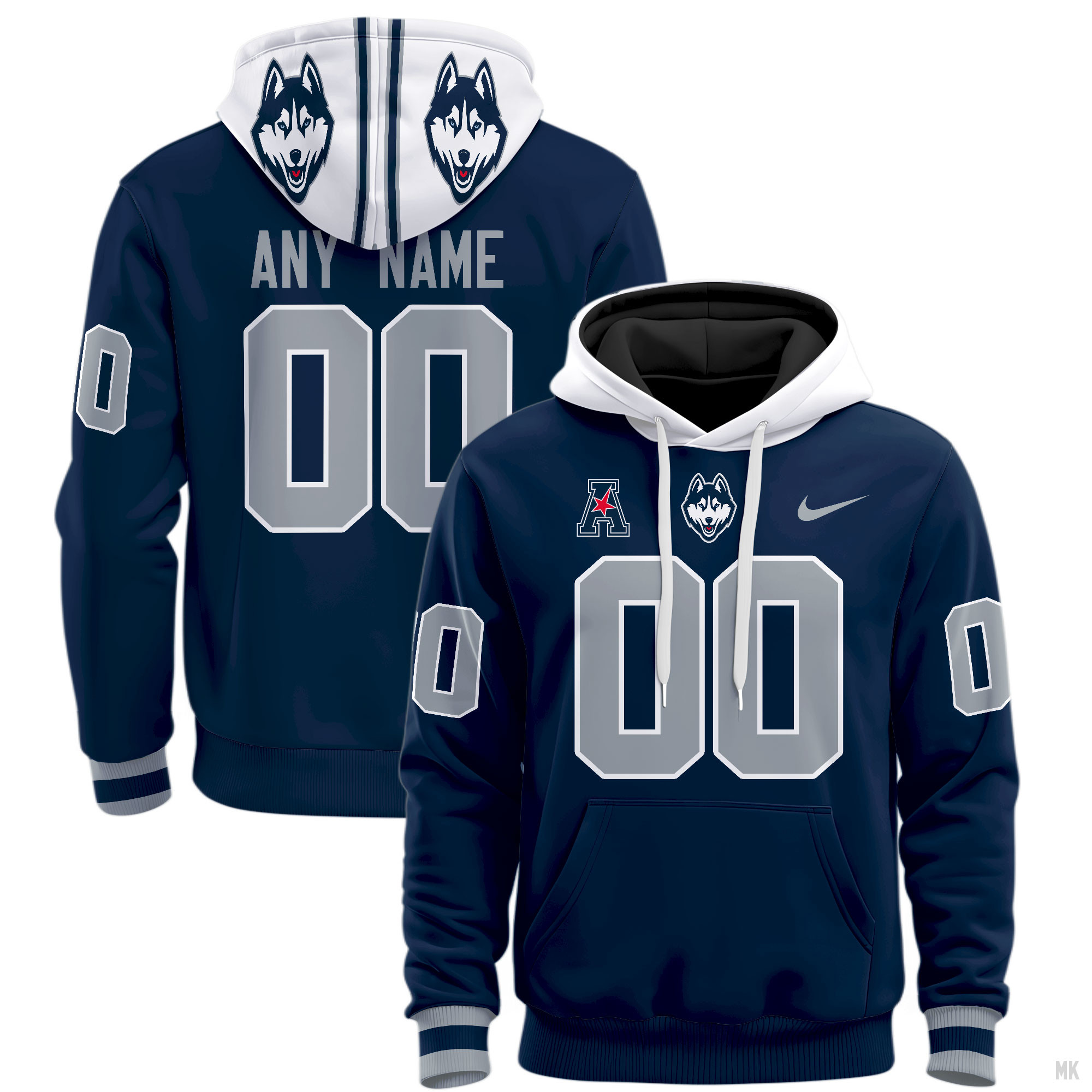 UConn Huskies Football Hoodie - Famjoys UConn Huskies Football Hoodie - Famjoys