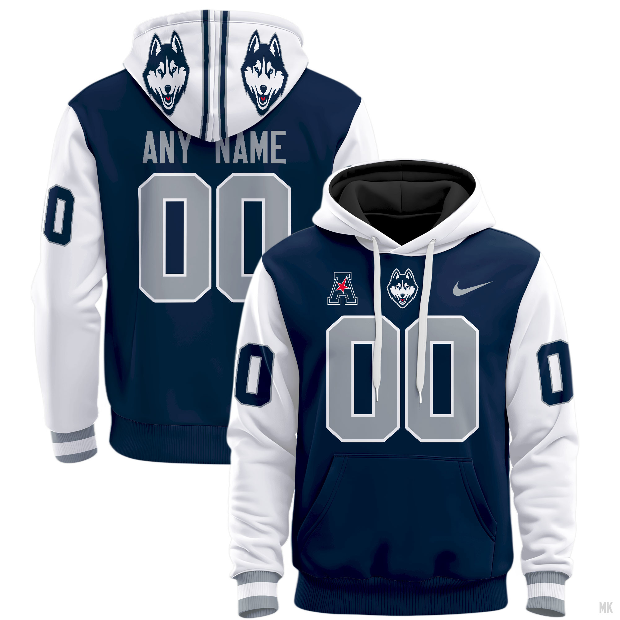 UConn Huskies Football Hoodie - Famjoys UConn Huskies Football Hoodie - Famjoys