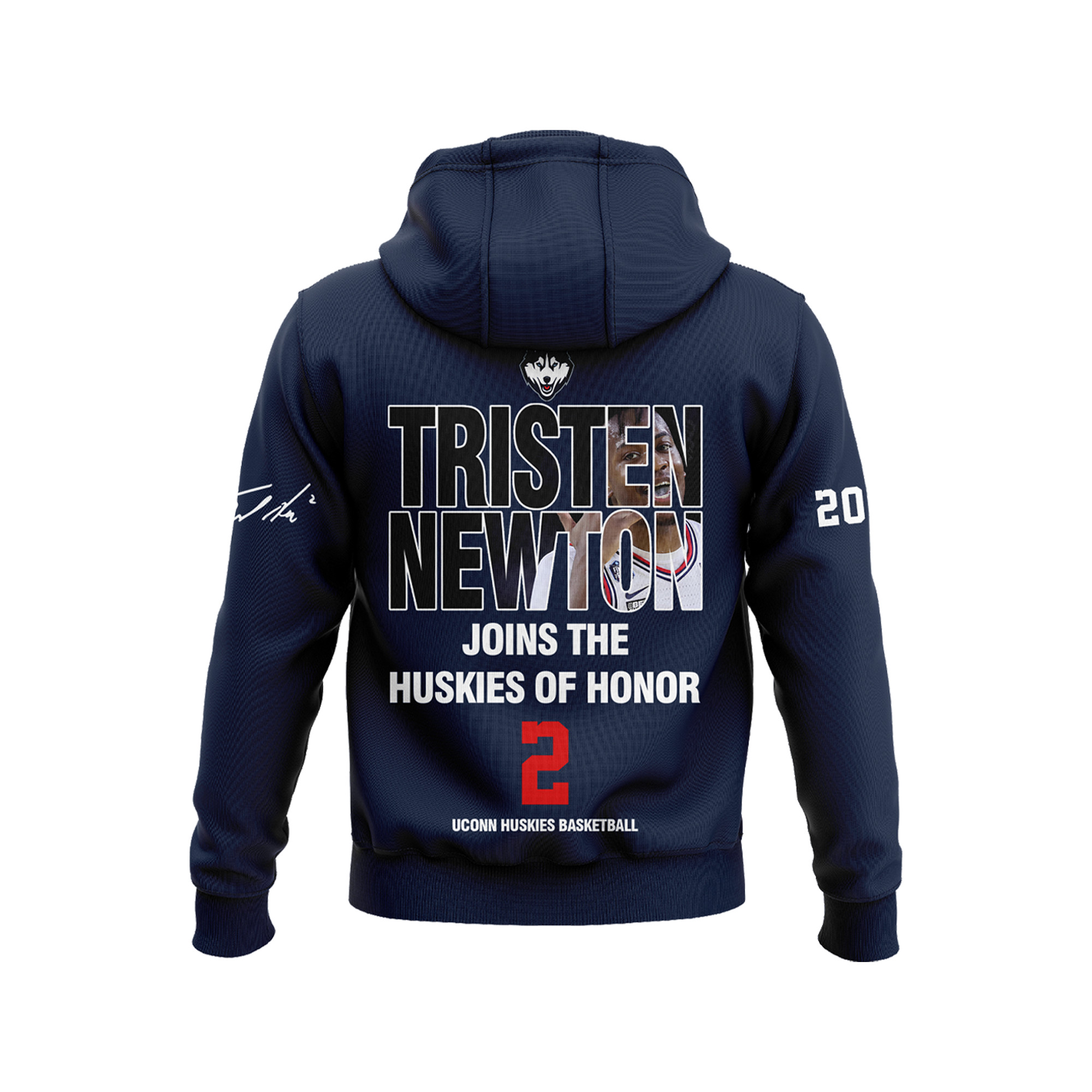 Uconn Huskies Tristen Newton Hoodie Limited - Famjoys Uconn Huskies Tristen Newton Hoodie Limited - Famjoys