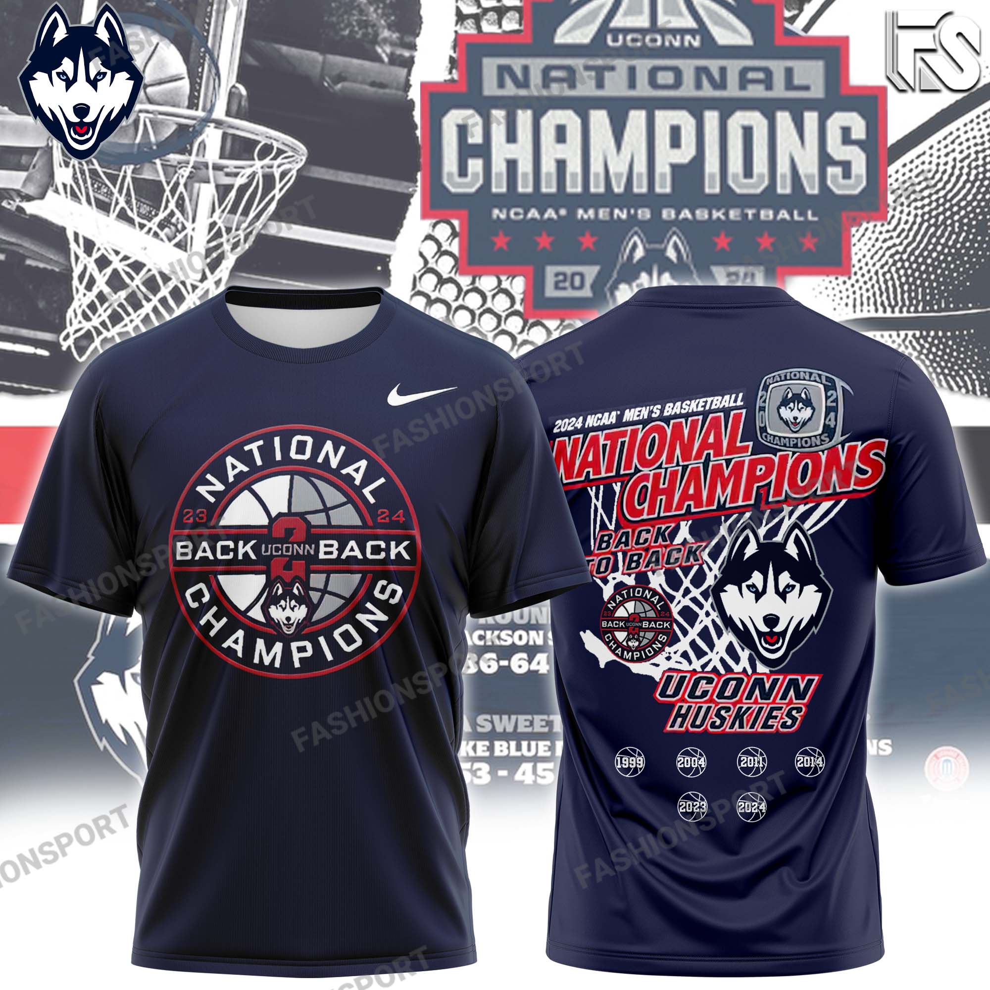 UConn Men Basketballl Champion T-Shirt - Famjoys UConn Men Basketballl Champion T-Shirt - Famjoys