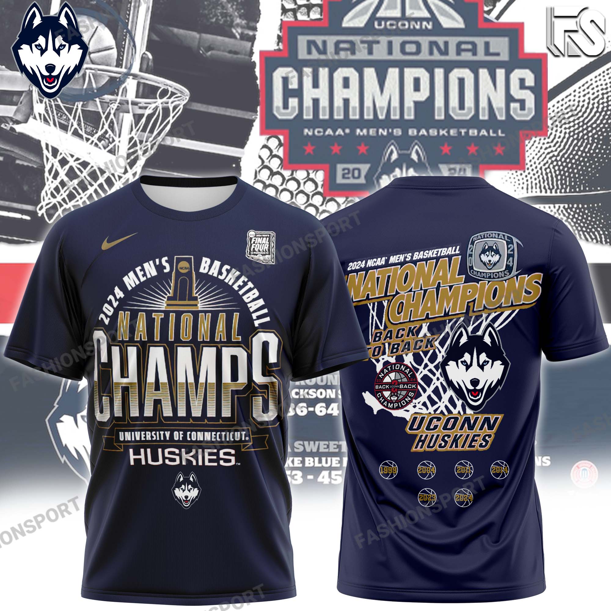 UConn Men Basketballl Champion T-Shirt - Famjoys UConn Men Basketballl Champion T-Shirt - Famjoys