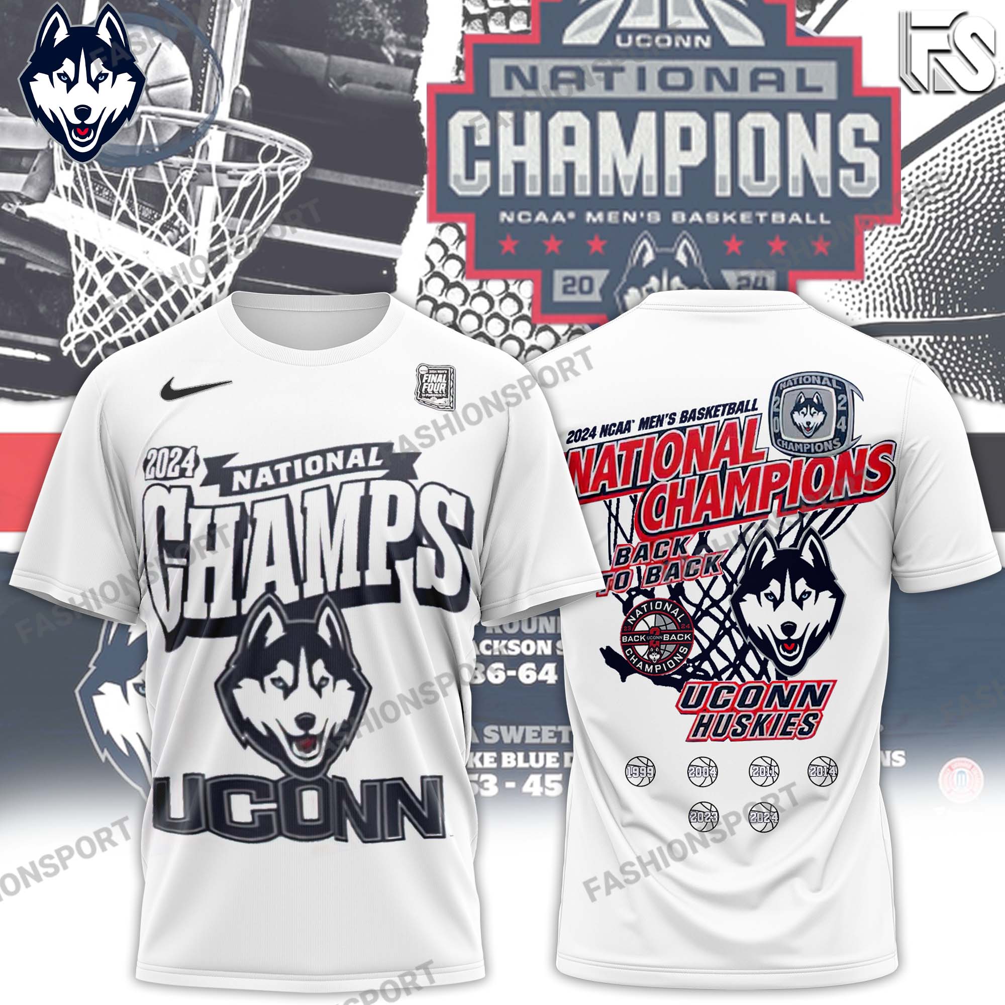 UConn Men Basketballl Champion T-Shirt - Famjoys UConn Men Basketballl Champion T-Shirt - Famjoys