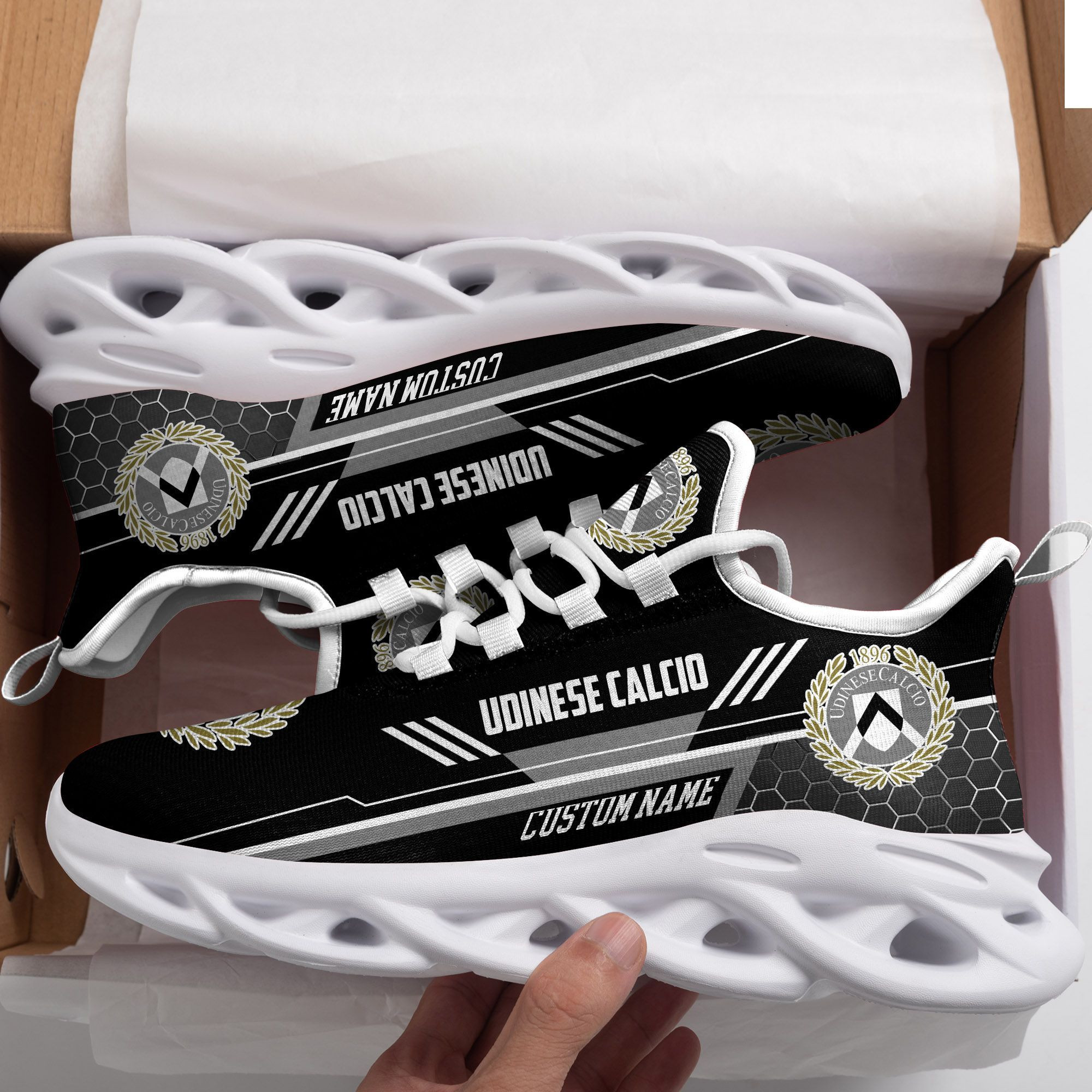 Udinese Calcio Custom Personalized Max Soul Sneakers Shoes - Famjoys Udinese Calcio Custom Personalized Max Soul Sneakers Shoes - Famjoys