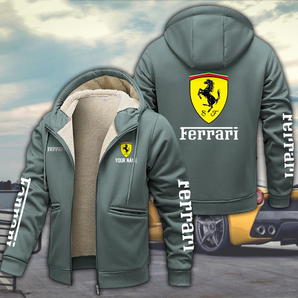 UKLLPC2839 FERRARI Winter Fleece Jacket - Famjoys UKLLPC2839 FERRARI Winter Fleece Jacket - Famjoys