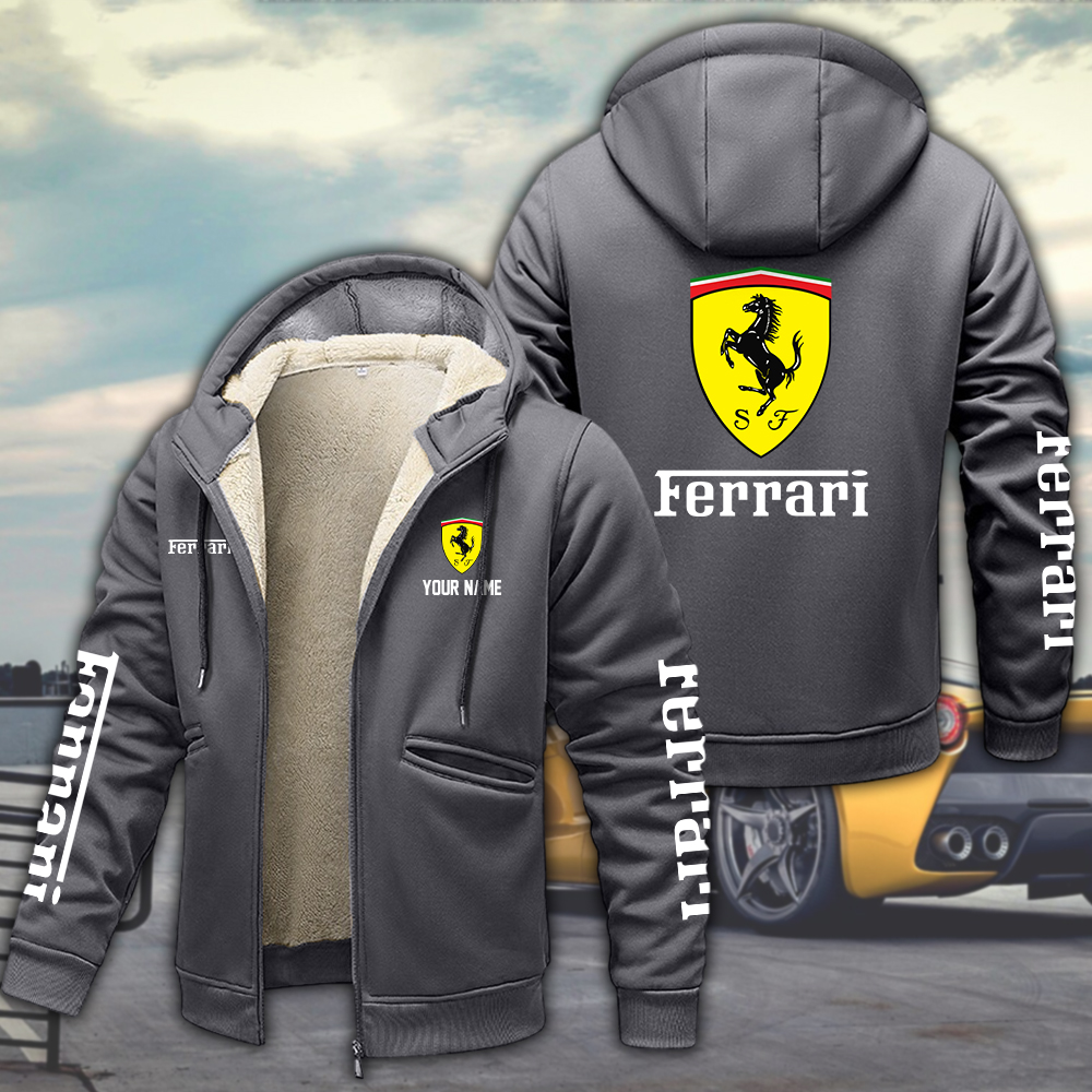 UKLLPC2839 FERRARI Winter Fleece Jacket - Famjoys UKLLPC2839 FERRARI Winter Fleece Jacket - Famjoys