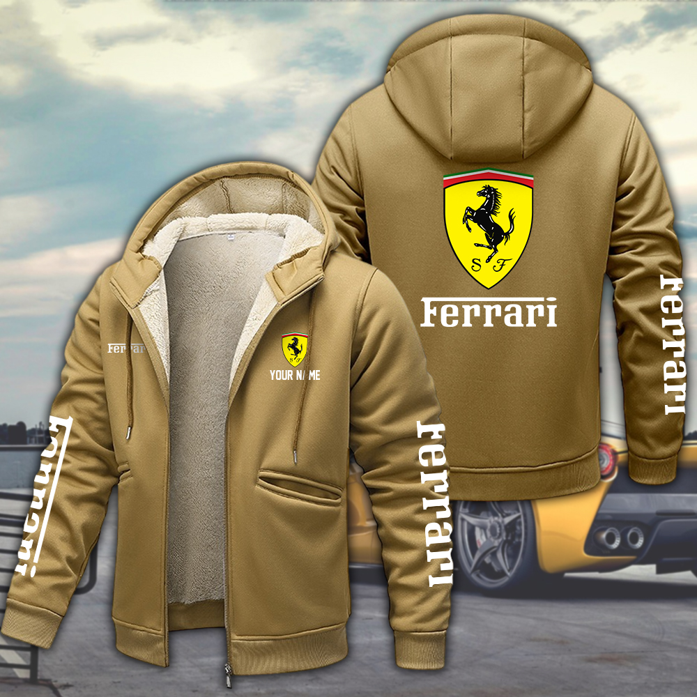 UKLLPC2839 FERRARI Winter Fleece Jacket - Famjoys UKLLPC2839 FERRARI Winter Fleece Jacket - Famjoys