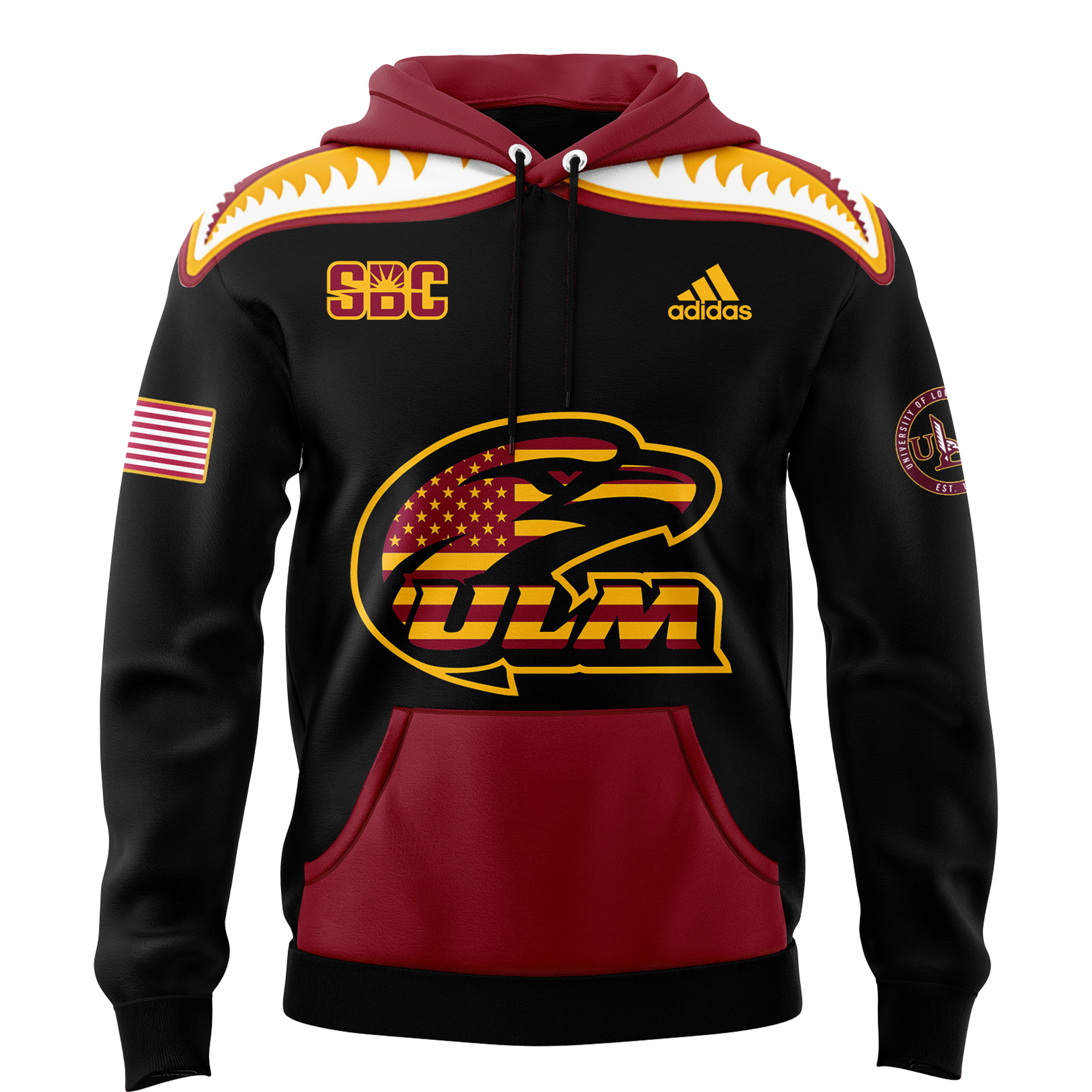 ULM Football Salute to Service Premium Pullover Hoodie - Famjoys ULM Football Salute to Service Premium Pullover Hoodie - Famjoys