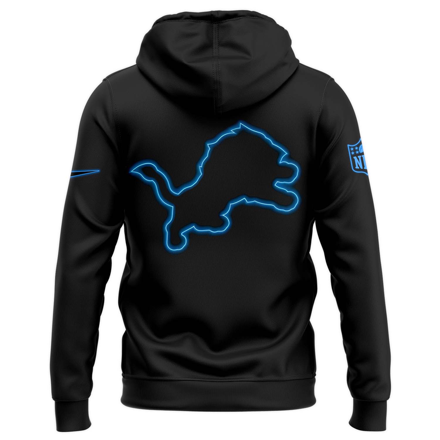 Unisex Black Detroit Lions Alternate Helmet Hoodie - Famjoys Unisex Black Detroit Lions Alternate Helmet Hoodie - Famjoys
