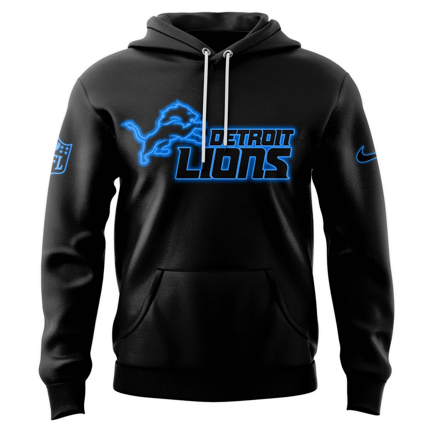 Unisex Black Detroit Lions Alternate Helmet Hoodie - Famjoys Unisex Black Detroit Lions Alternate Helmet Hoodie - Famjoys