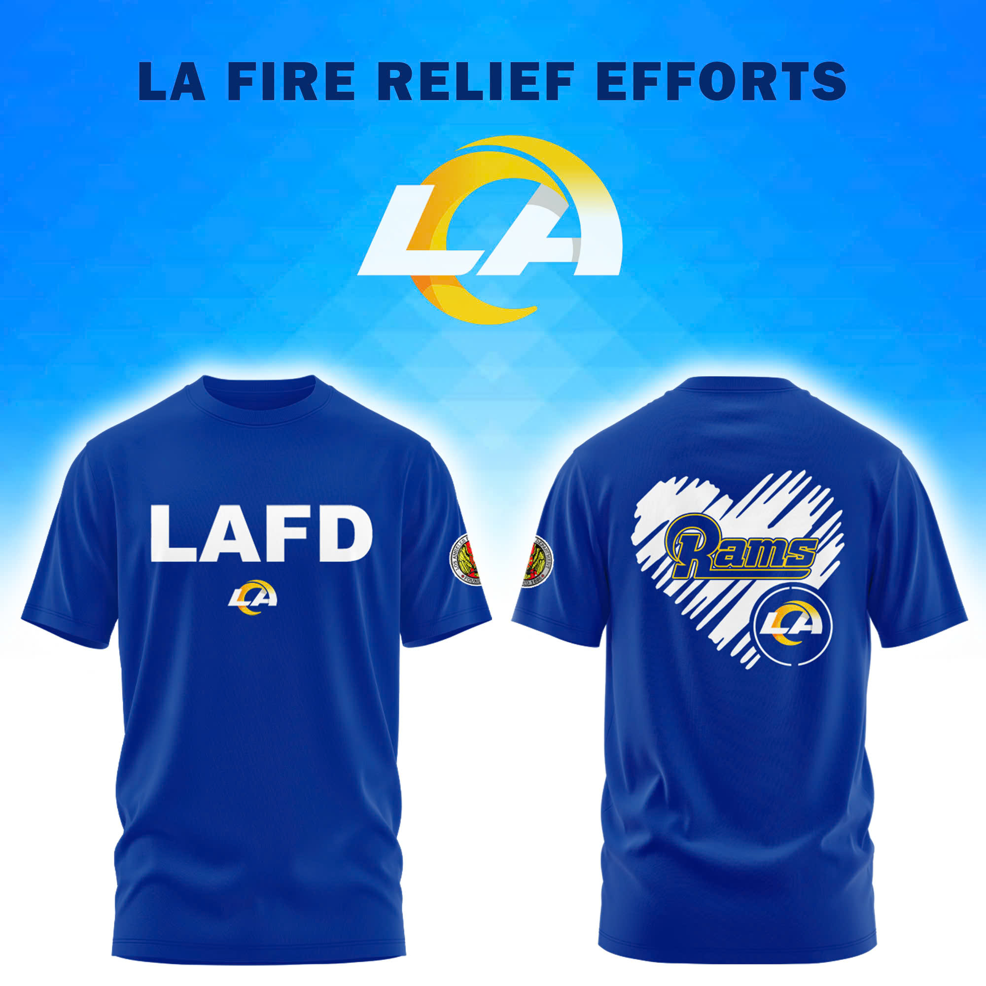 Unisex Black Los Angeles Rams LAFD TShirt | Jogger | Cap - Famjoys Unisex Black Los Angeles Rams LAFD TShirt | Jogger | Cap - Famjoys