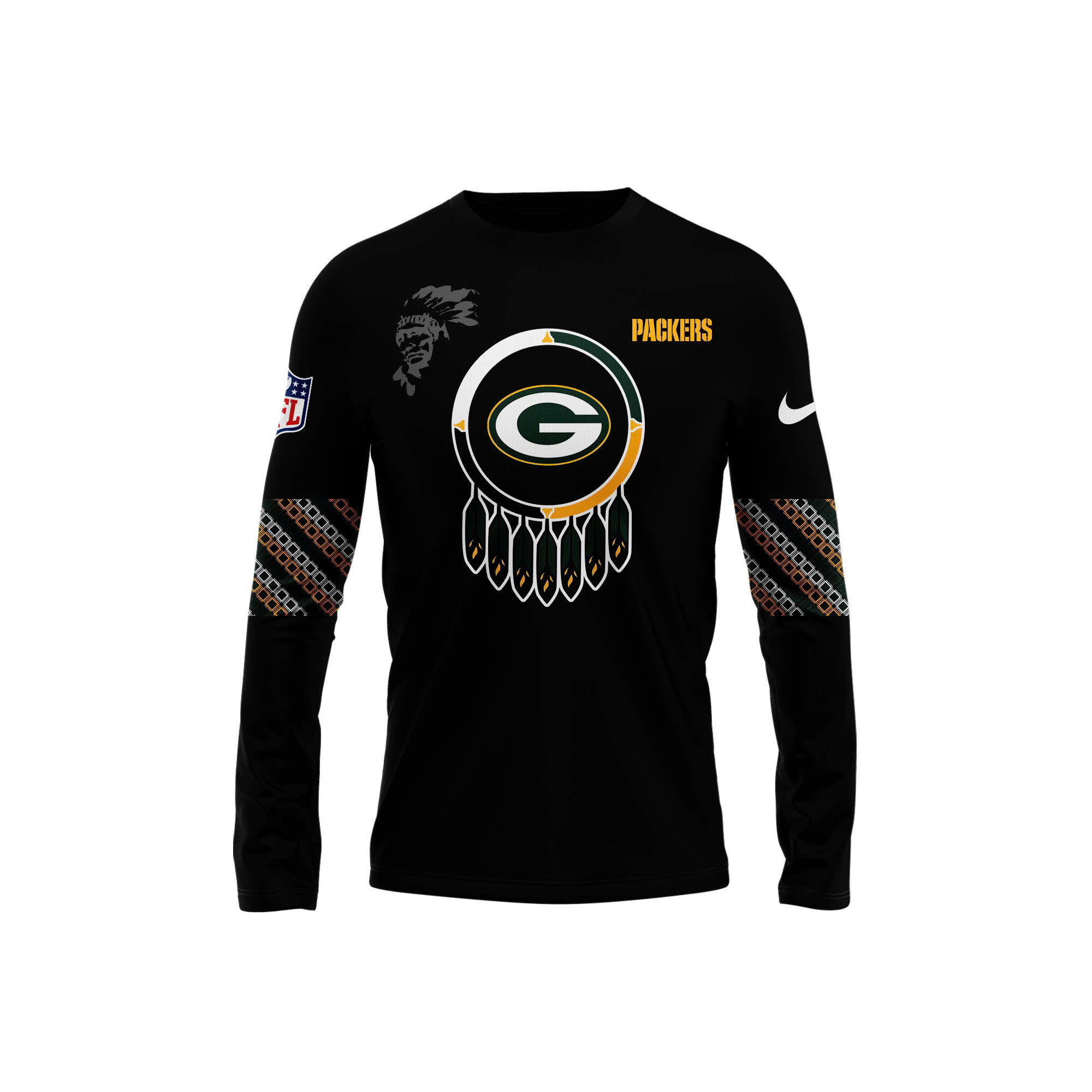 Unisex Green Bay Packers Native American Heritage Month Premium Long Sleeve Shirt - Famjoys Unisex Green Bay Packers Native American Heritage Month Premium Long Sleeve Shirt - Famjoys