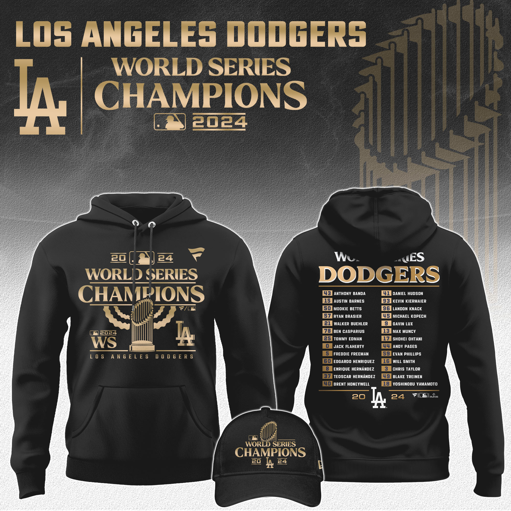 Unisex LAD World Series Champions Hoodie 2 - Famjoys Unisex LAD World Series Champions Hoodie 2 - Famjoys