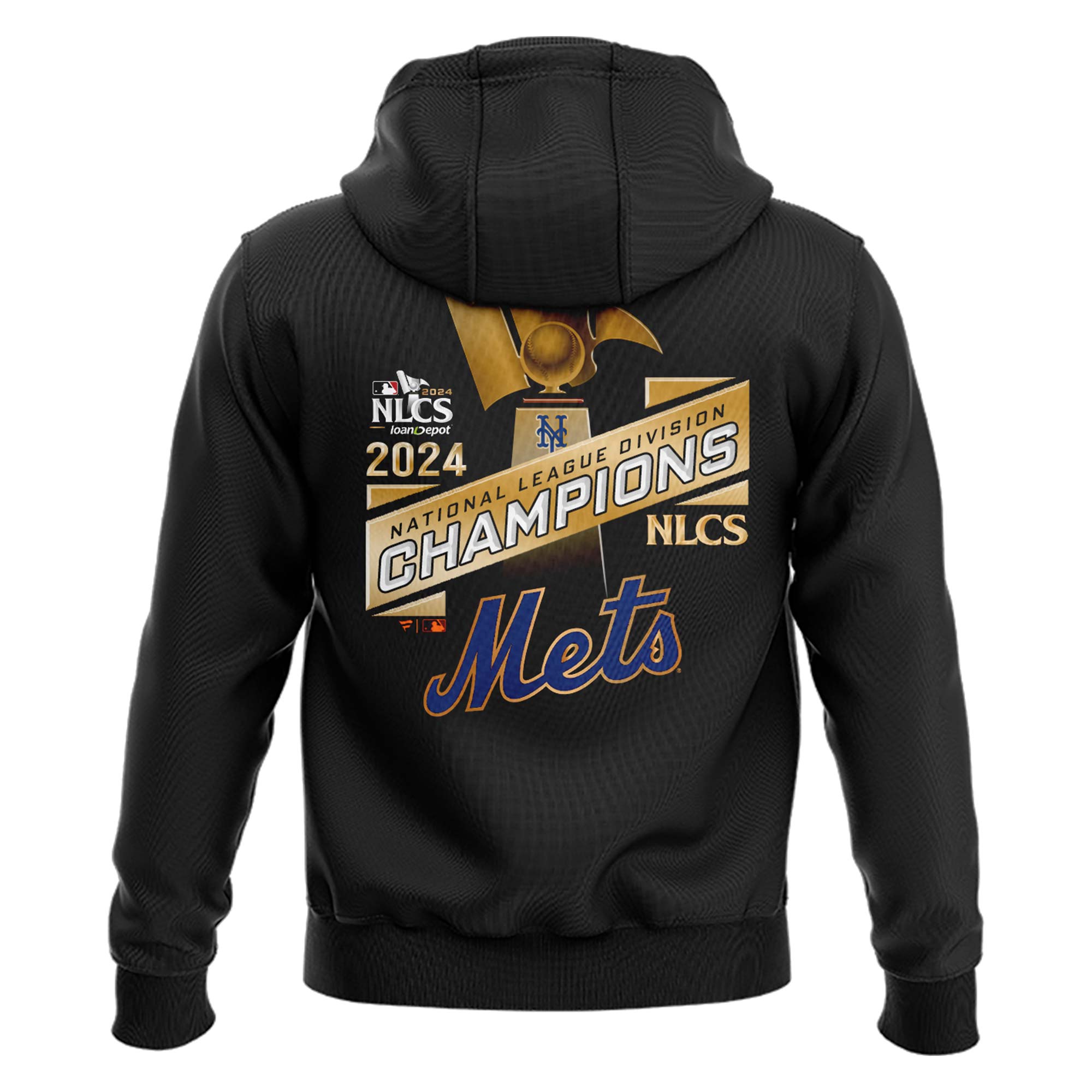 Unisex NYM Black NLCS Hoodie 3 - Famjoys Unisex NYM Black NLCS Hoodie 3 - Famjoys