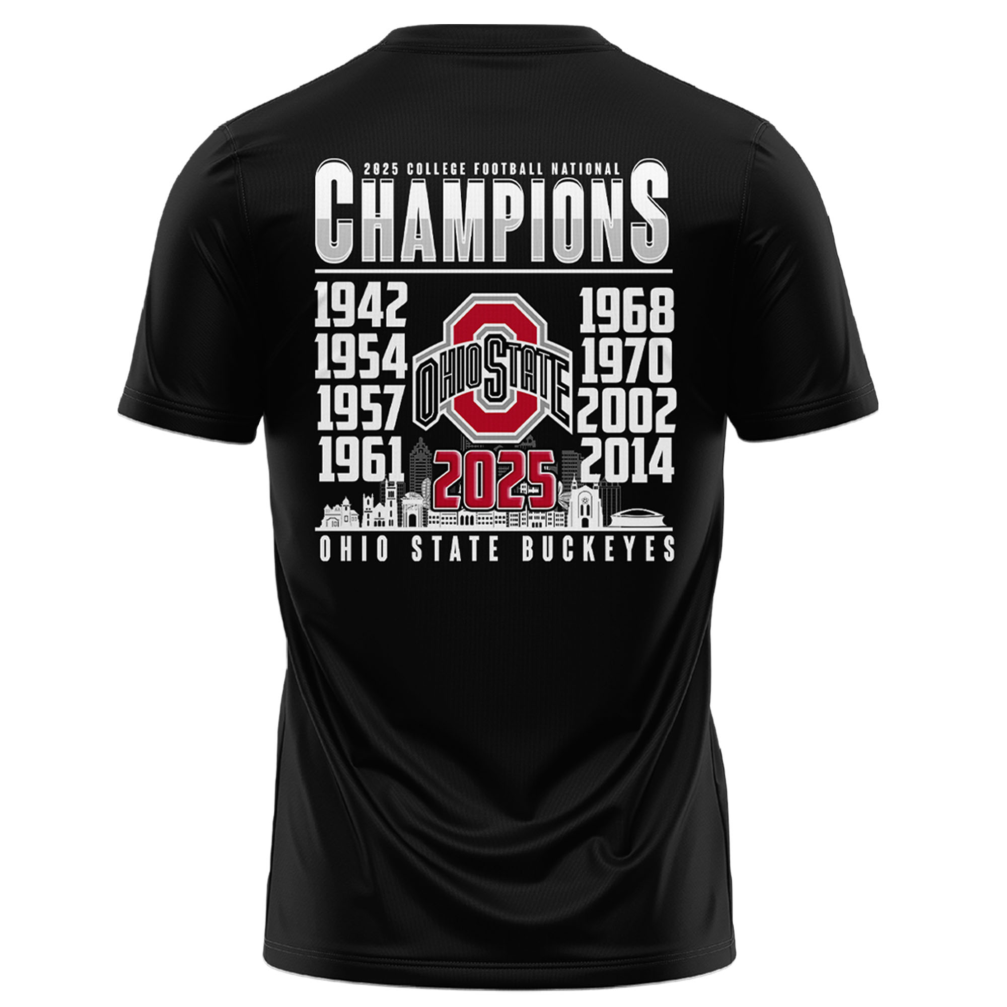 Unisex Ohio State Buckeyes National Champions TShirt - Famjoys Unisex Ohio State Buckeyes National Champions TShirt - Famjoys