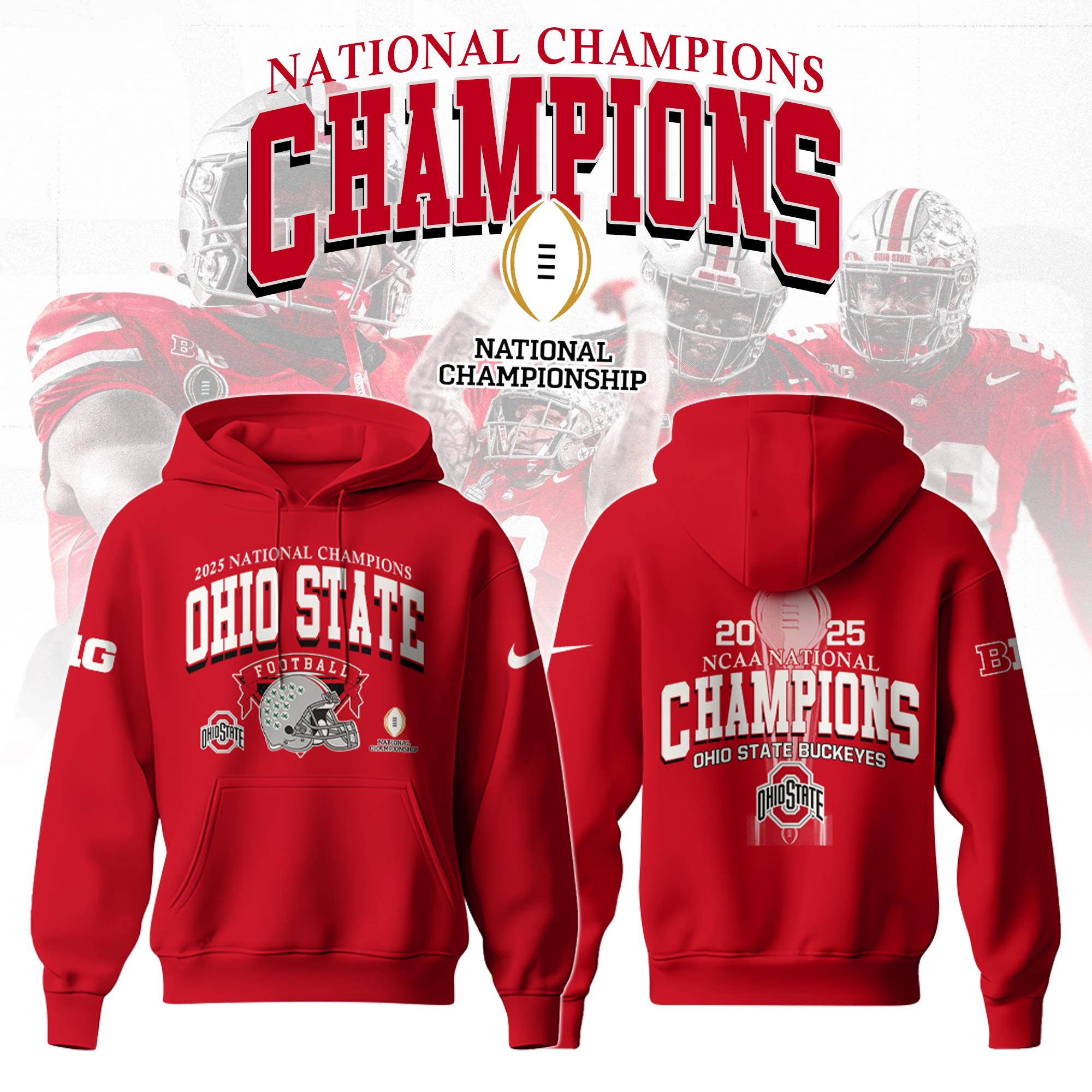 Unisex Ohio State National Champions 2025 Hoodie s - Famjoys Unisex Ohio State National Champions 2025 Hoodie s - Famjoys