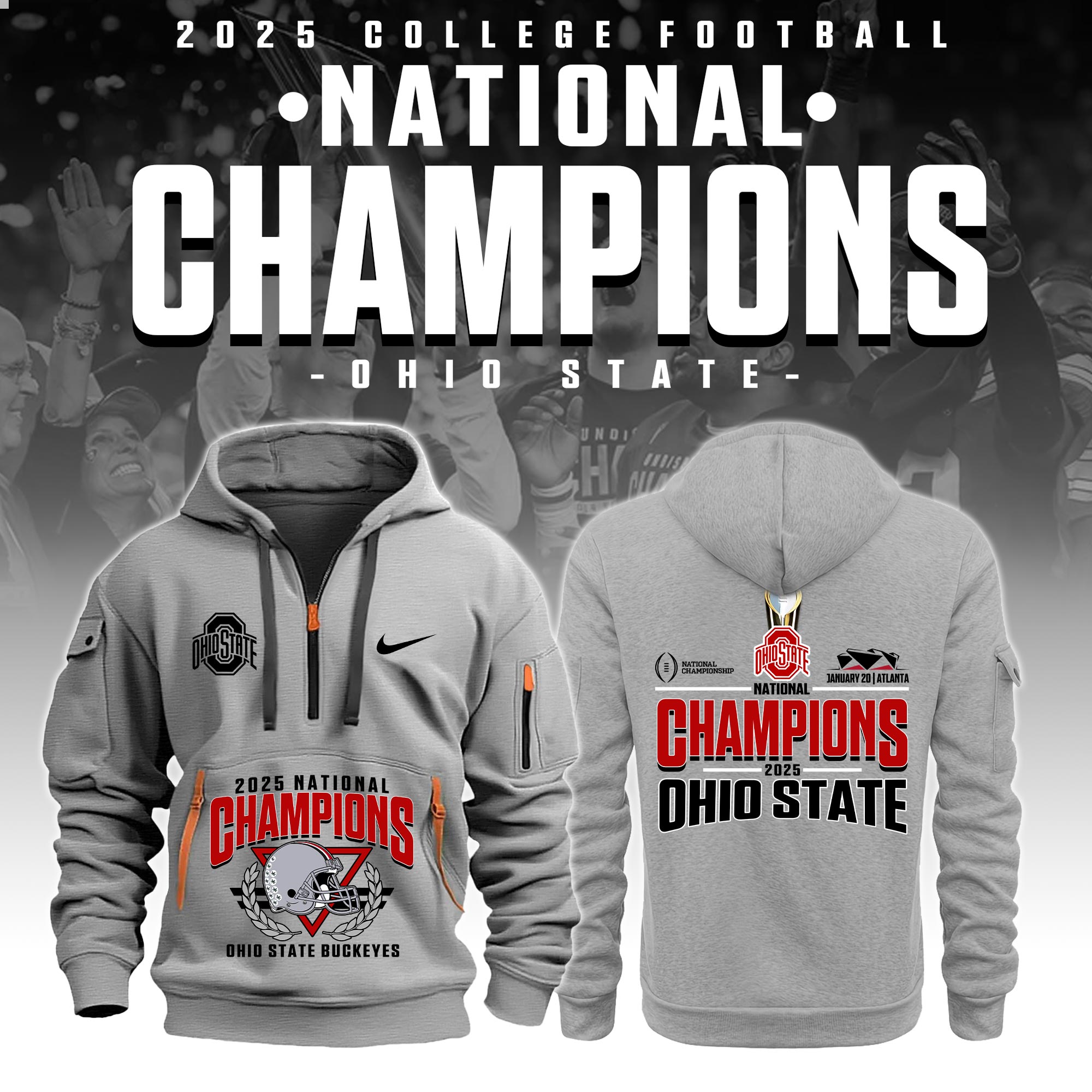 Unisex Ohio State National Champions New Hoodie s 2025 - Famjoys Unisex Ohio State National Champions New Hoodie s 2025 - Famjoys