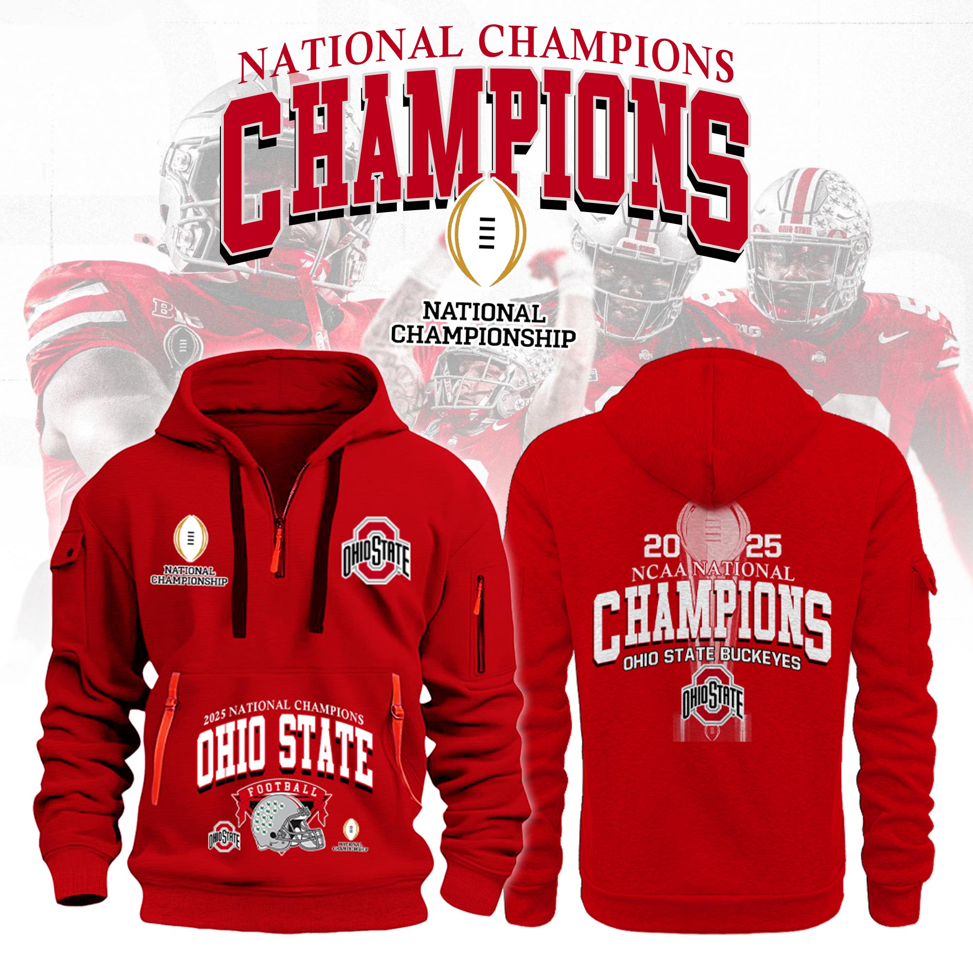 Unisex Ohio State National Champions New Hoodie s 2025 - Famjoys Unisex Ohio State National Champions New Hoodie s 2025 - Famjoys