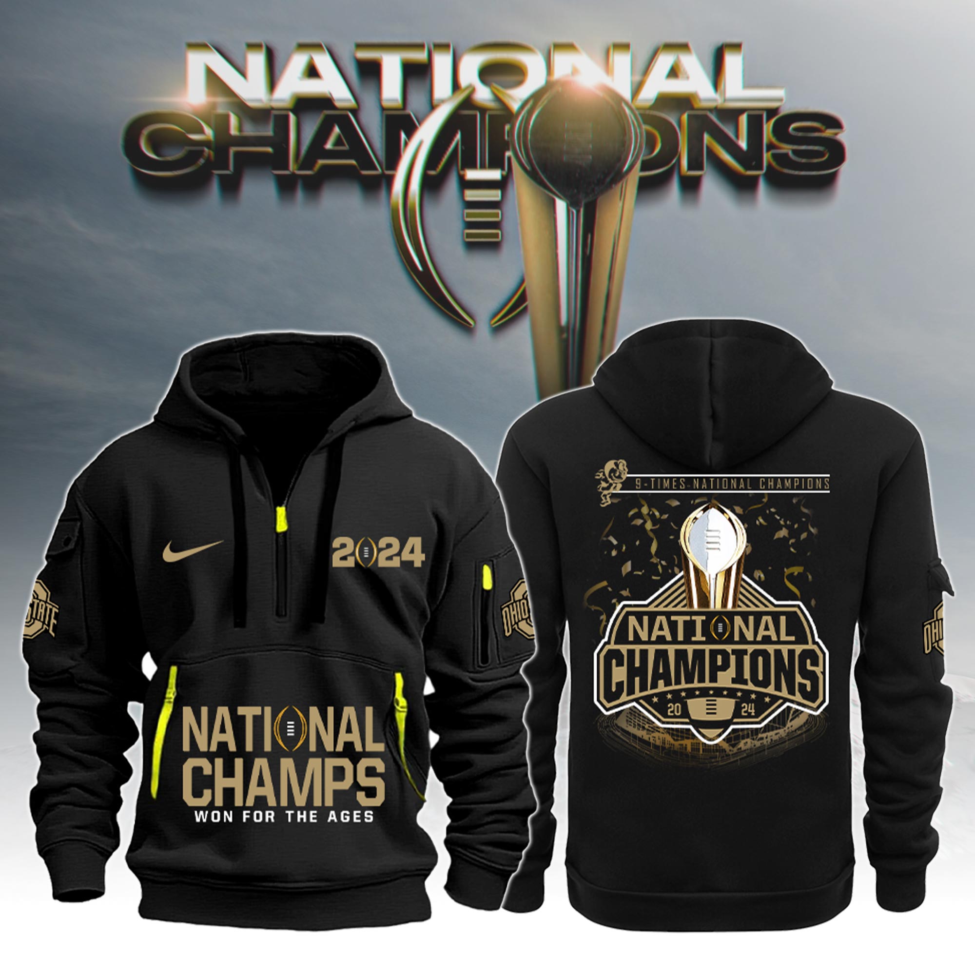 Unisex Ohio State National Champions New Hoodie s - Famjoys Unisex Ohio State National Champions New Hoodie s - Famjoys