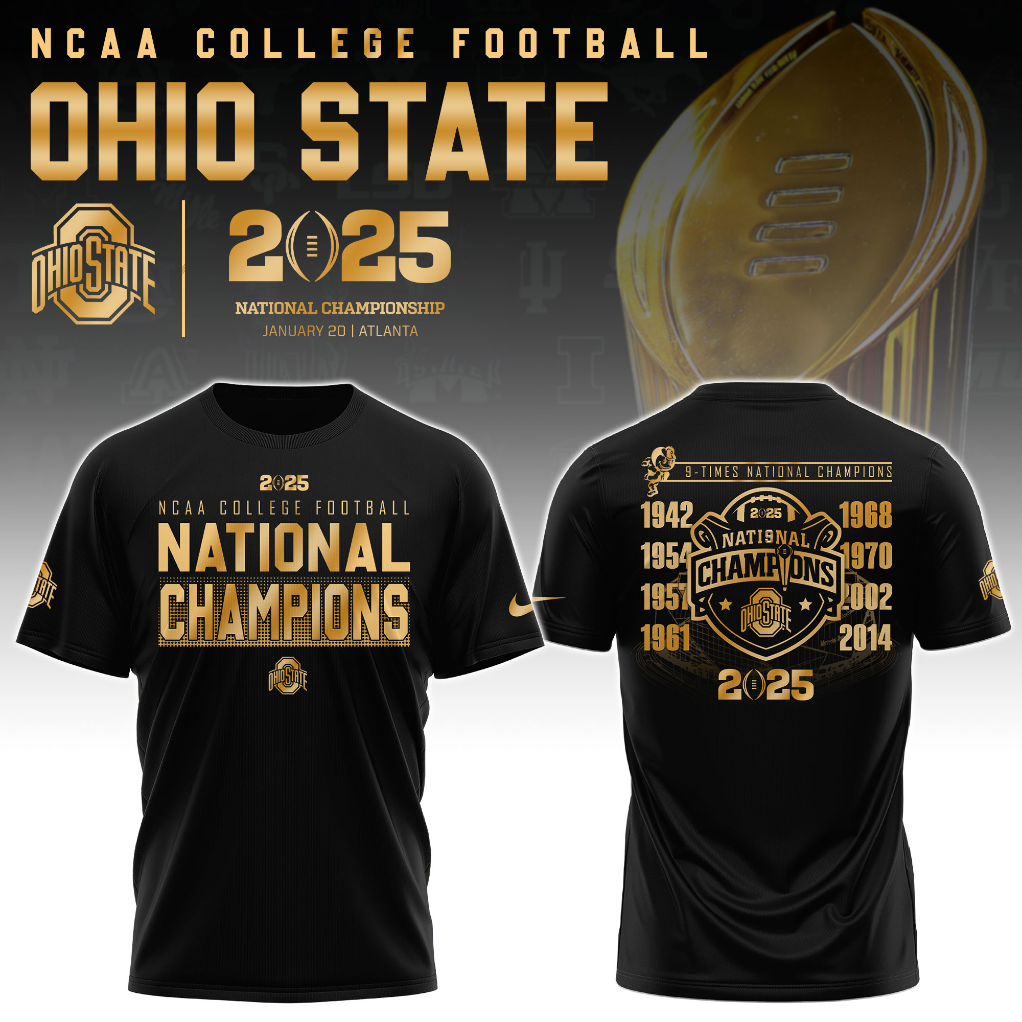 Unisex Ohio State National Champions TShirt s - Famjoys Unisex Ohio State National Champions TShirt s - Famjoys