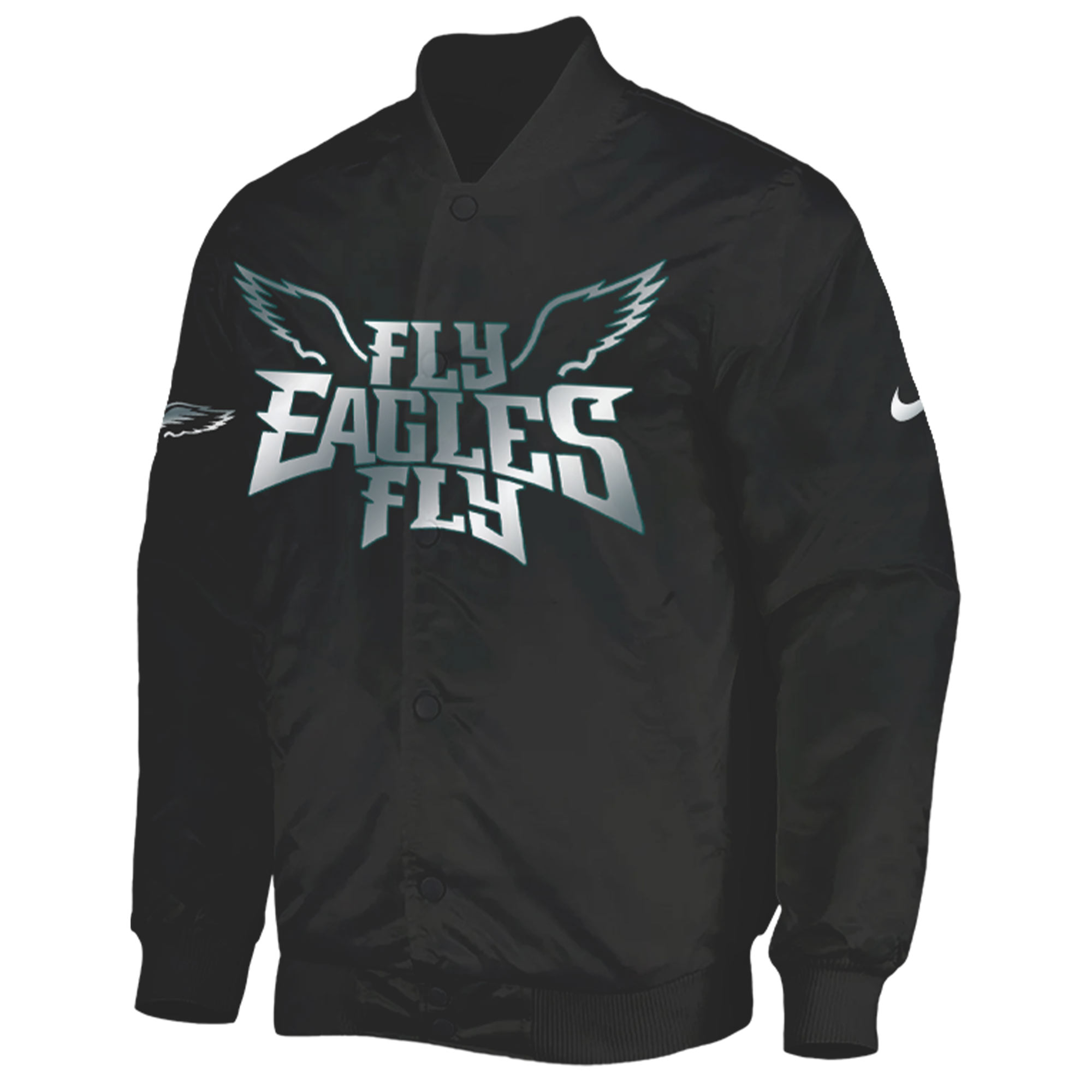 Unisex Philadelphia Eagles 2025 Black Bomber Jersey - Famjoys Unisex Philadelphia Eagles 2025 Black Bomber Jersey - Famjoys