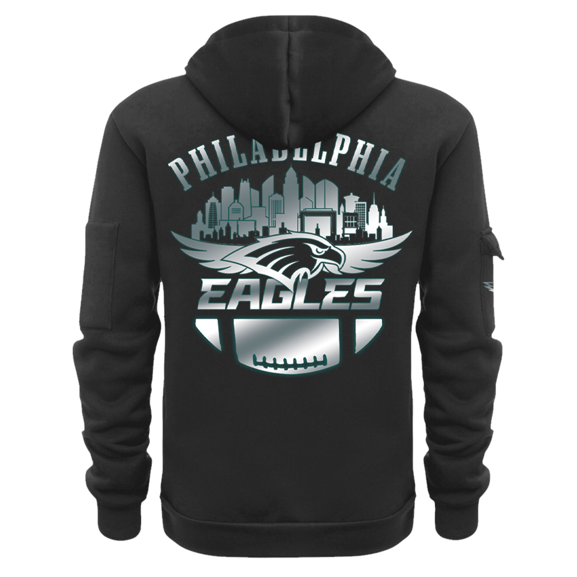 Unisex Philadelphia Eagles 2025 Black New Hoodie Jersey - Famjoys Unisex Philadelphia Eagles 2025 Black New Hoodie Jersey - Famjoys