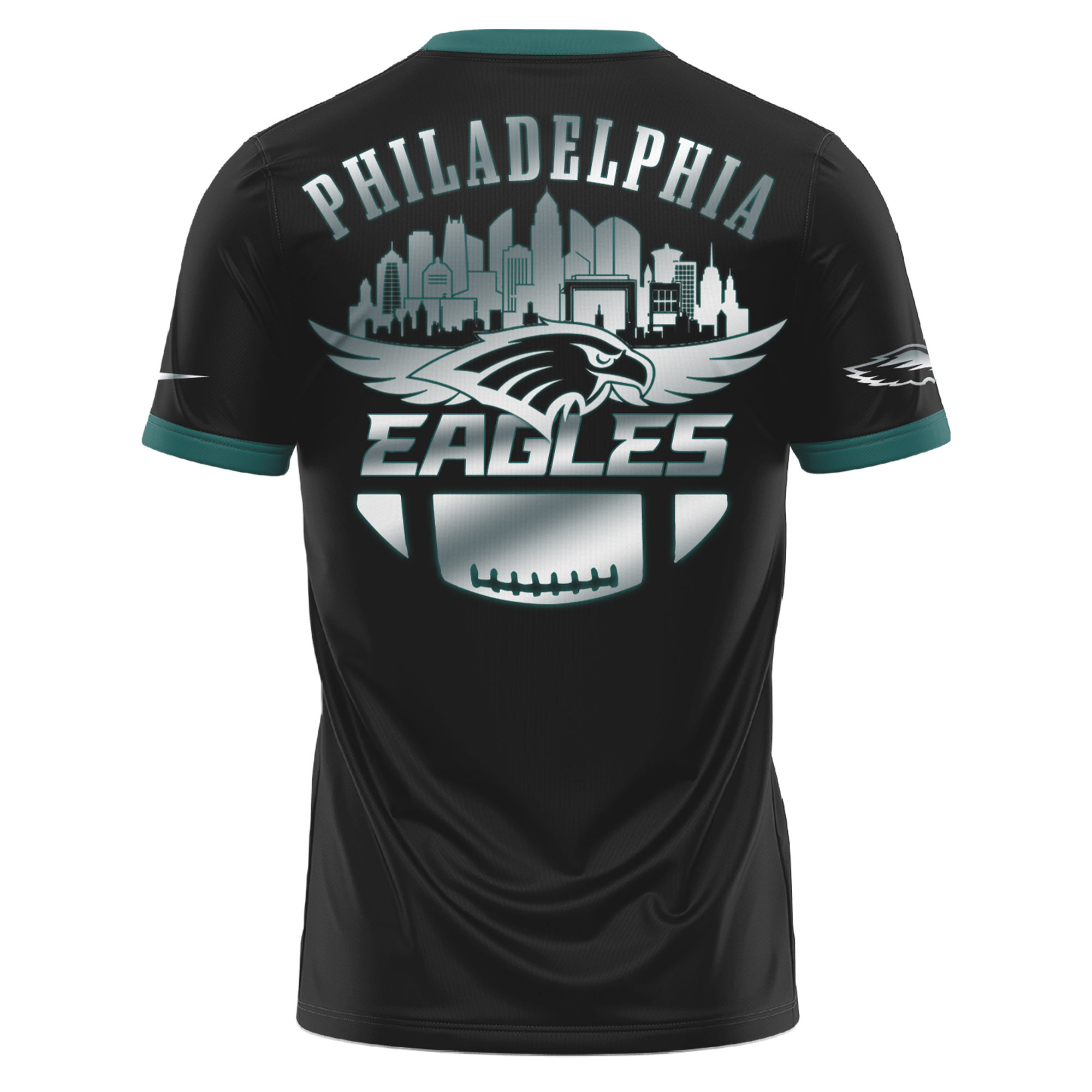 Unisex Philadelphia Eagles 2025 Black TShirt Jersey - Famjoys Unisex Philadelphia Eagles 2025 Black TShirt Jersey - Famjoys