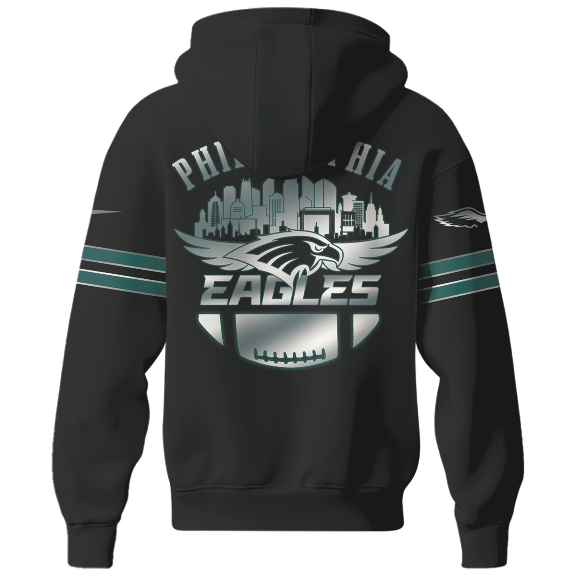 Unisex Philadelphia Eagles 2025 Black Zip Hoodie Jersey - Famjoys Unisex Philadelphia Eagles 2025 Black Zip Hoodie Jersey - Famjoys