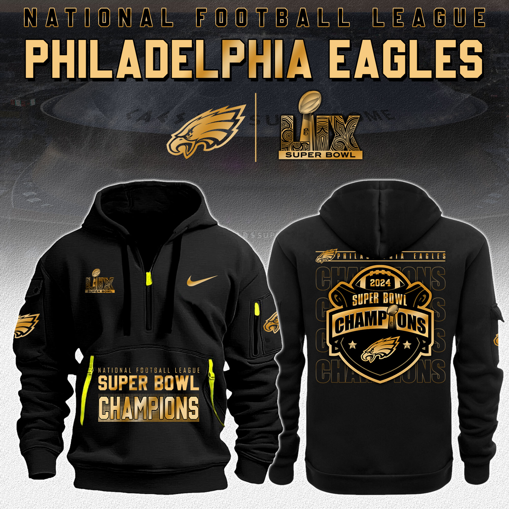 Unisex Philadelphia Eagles Super Bowl Champions New Hoodie s - Famjoys Unisex Philadelphia Eagles Super Bowl Champions New Hoodie s - Famjoys