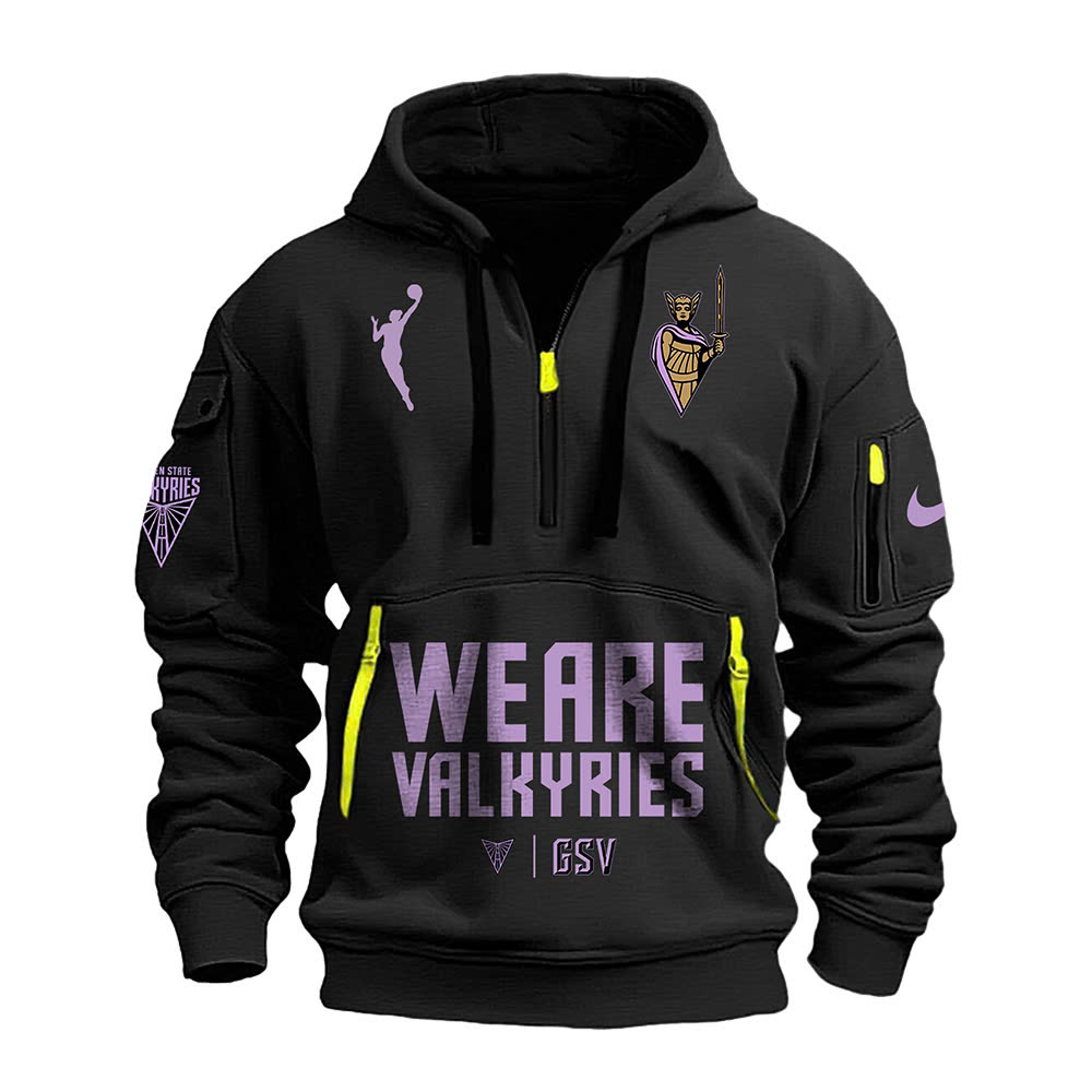 Unisex Playa Society Black Golden State Valkyries Secondary Logo New Heavy Hoodie - Famjoys Unisex Playa Society Black Golden State Valkyries Secondary Logo New Heavy Hoodie - Famjoys