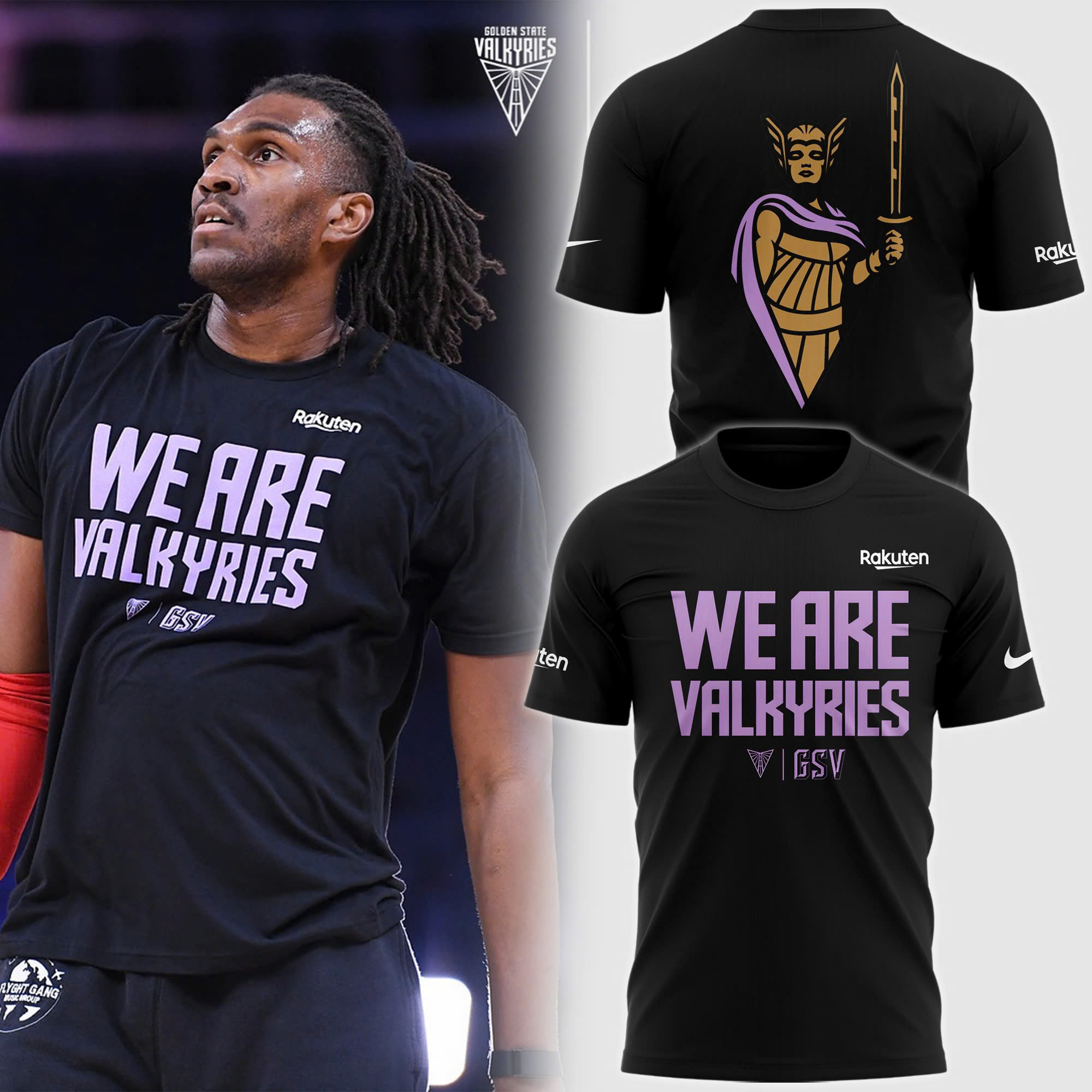 Unisex Playa Society Black Golden State Valkyries Secondary Logo Shirt - Famjoys Unisex Playa Society Black Golden State Valkyries Secondary Logo Shirt - Famjoys