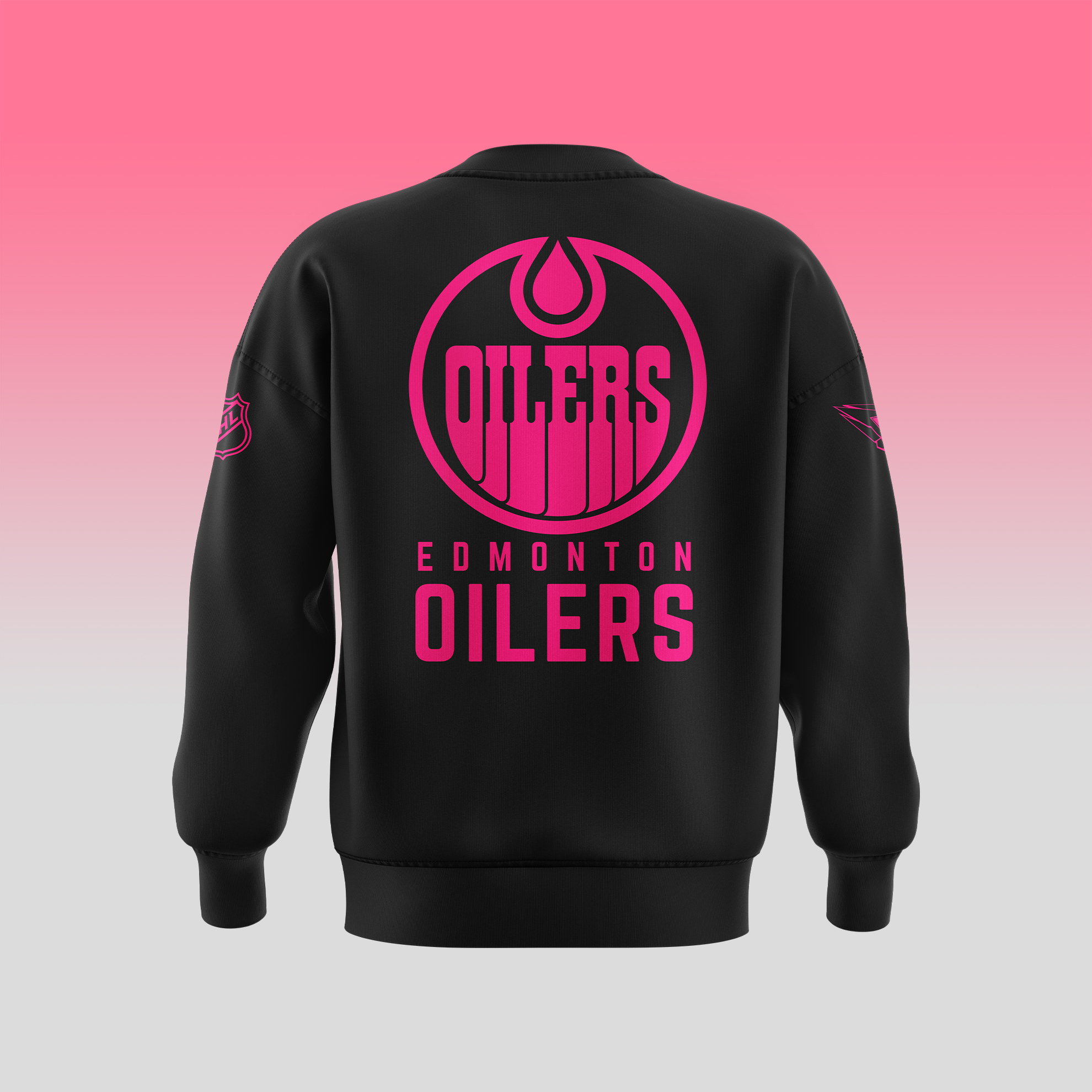 Unisex Pro Edmonton Oilers NHL Breast Cancer Awareness Month Sweatershirt - Famjoys Unisex Pro Edmonton Oilers NHL Breast Cancer Awareness Month Sweatershirt - Famjoys