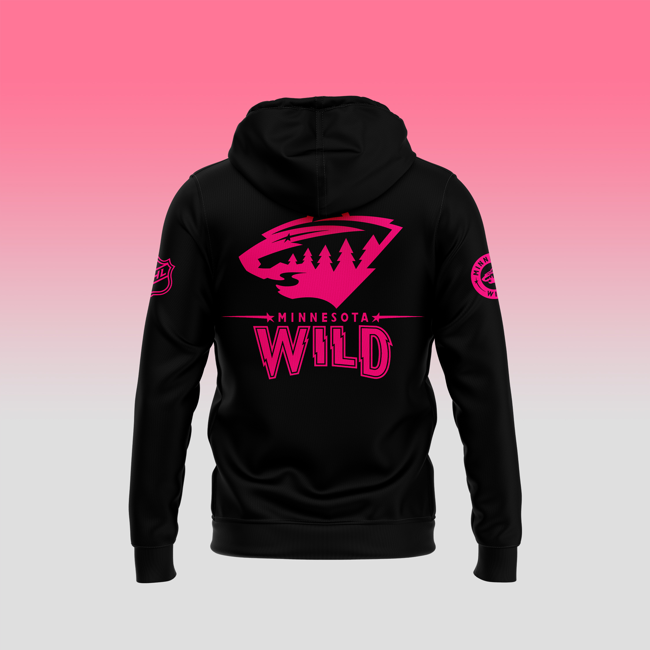 Unisex Pro Minnesota Wild NHL Breast Cancer Awareness Month Zip Hoodie - Famjoys Unisex Pro Minnesota Wild NHL Breast Cancer Awareness Month Zip Hoodie - Famjoys