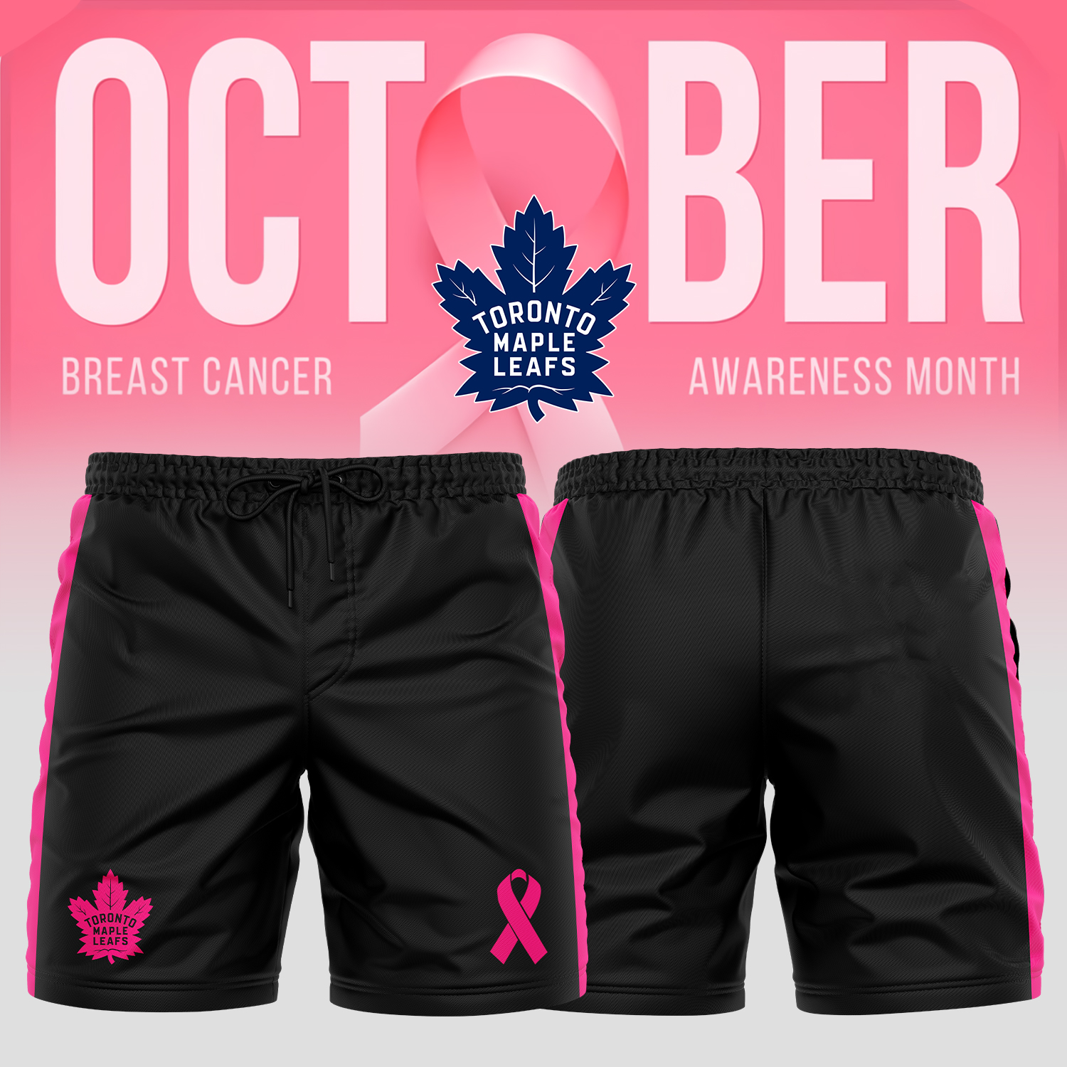 Unisex Pro Toronto Maple Leafs NHL Breast Cancer Awareness Month Premium Tee - Famjoys Unisex Pro Toronto Maple Leafs NHL Breast Cancer Awareness Month Premium Tee - Famjoys