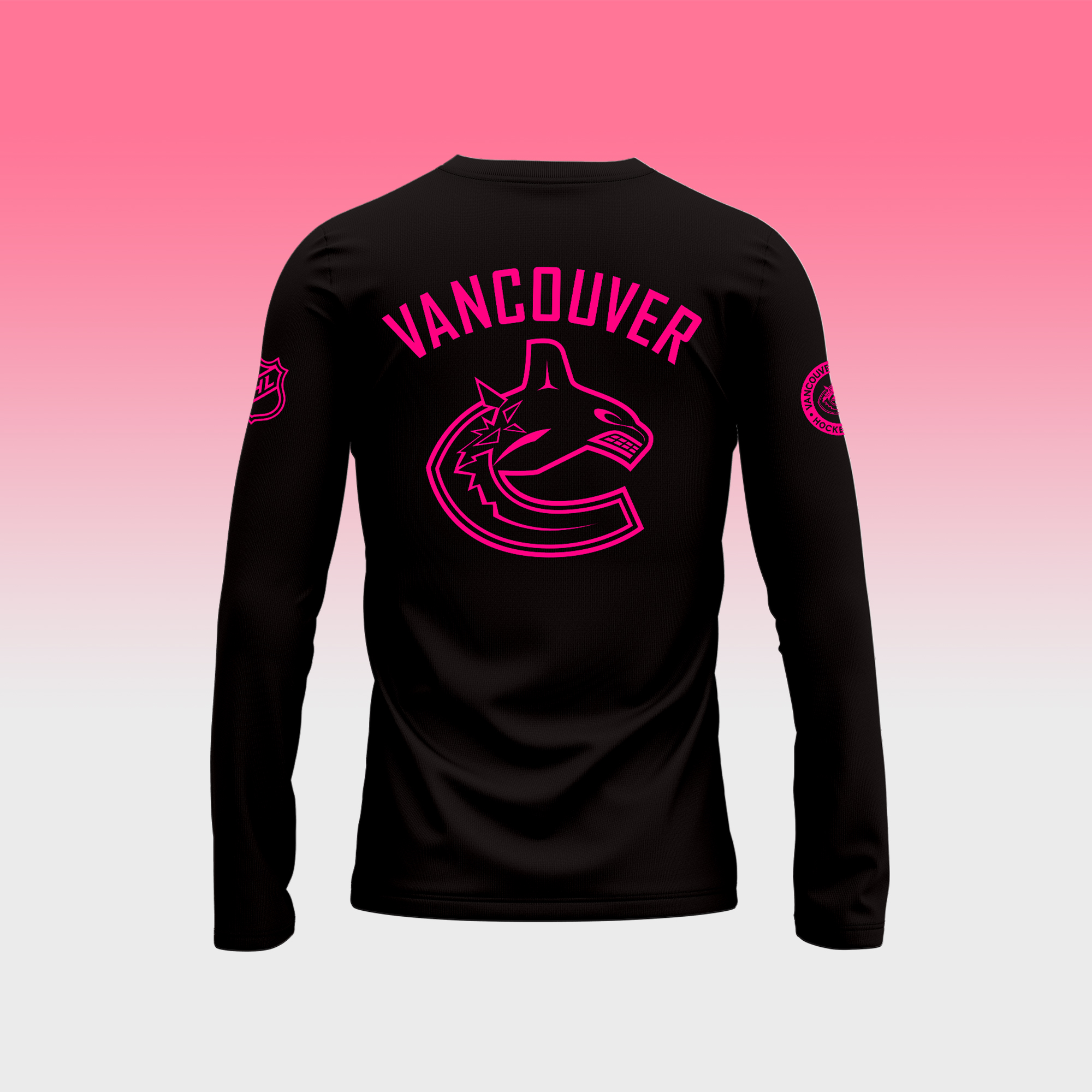 Unisex Vancouver Canucks NHL Breast Cancer Awareness Month Long Sleeve Shirt - Famjoys Unisex Vancouver Canucks NHL Breast Cancer Awareness Month Long Sleeve Shirt - Famjoys