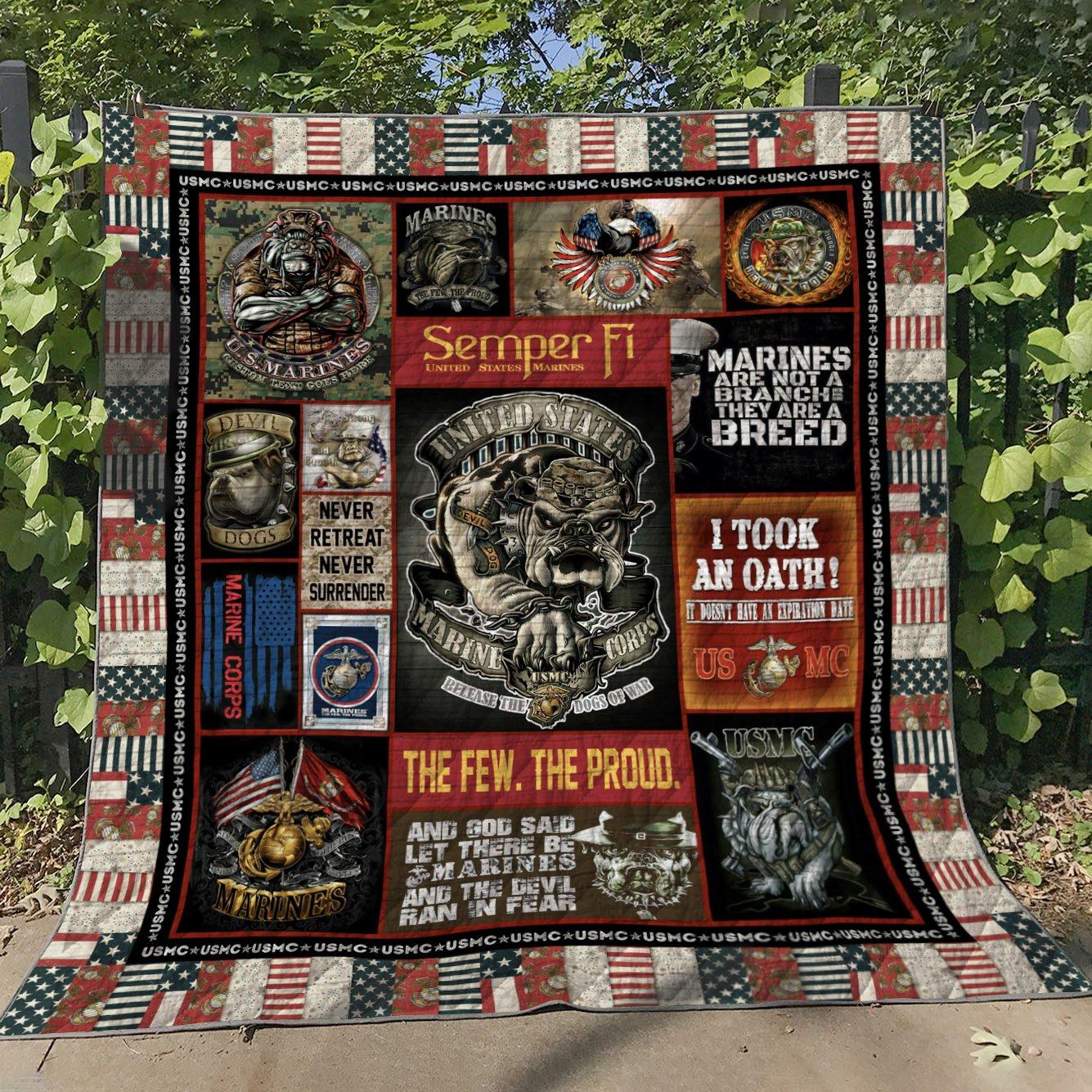 United State Marines Are Not A Branch They Are A Breed Quilt Blanket - Famjoys United State Marines Are Not A Branch They Are A Breed Quilt Blanket - Famjoys