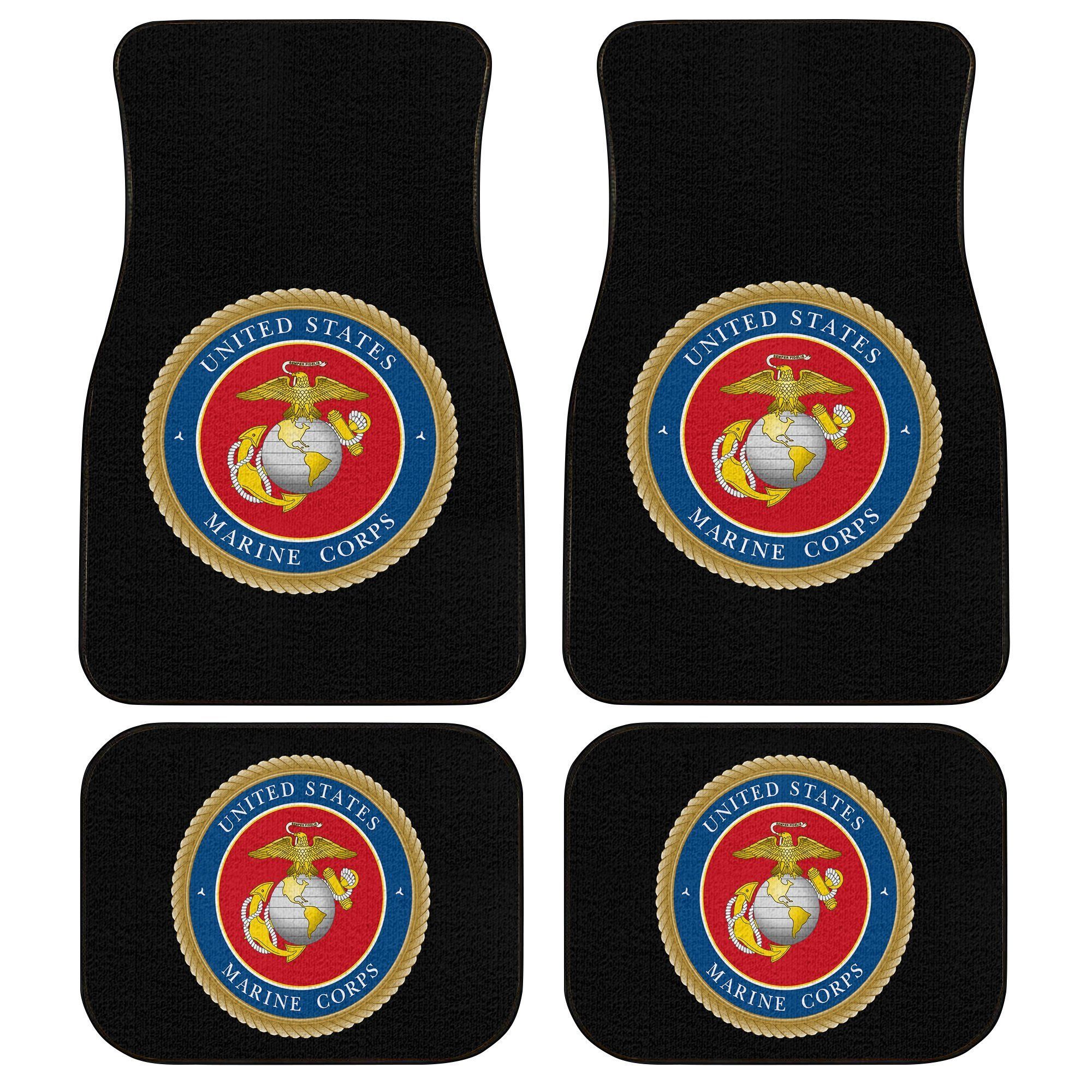 United States Marine Corps Armorial Car Floor Mats - Famjoys United States Marine Corps Armorial Car Floor Mats - Famjoys