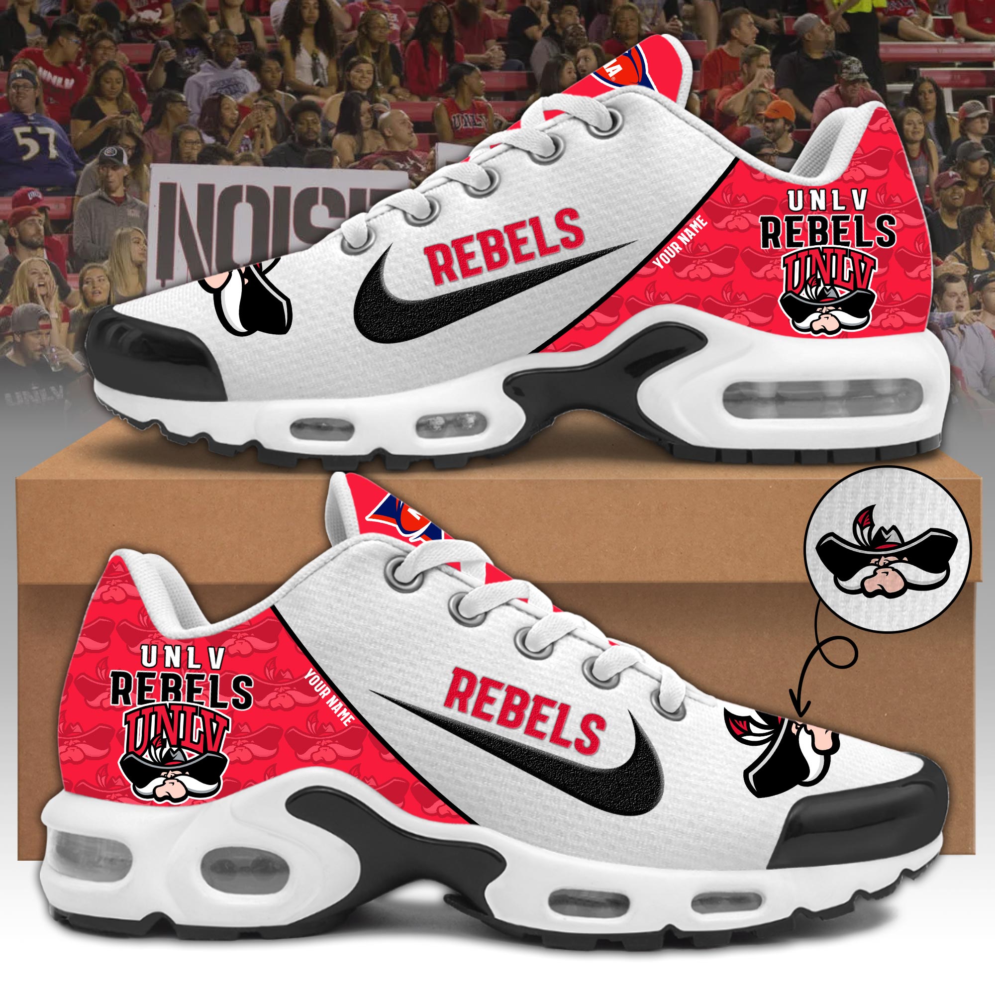 UNLV Rebels Personalized Shoes - Famjoys UNLV Rebels Personalized Shoes - Famjoys