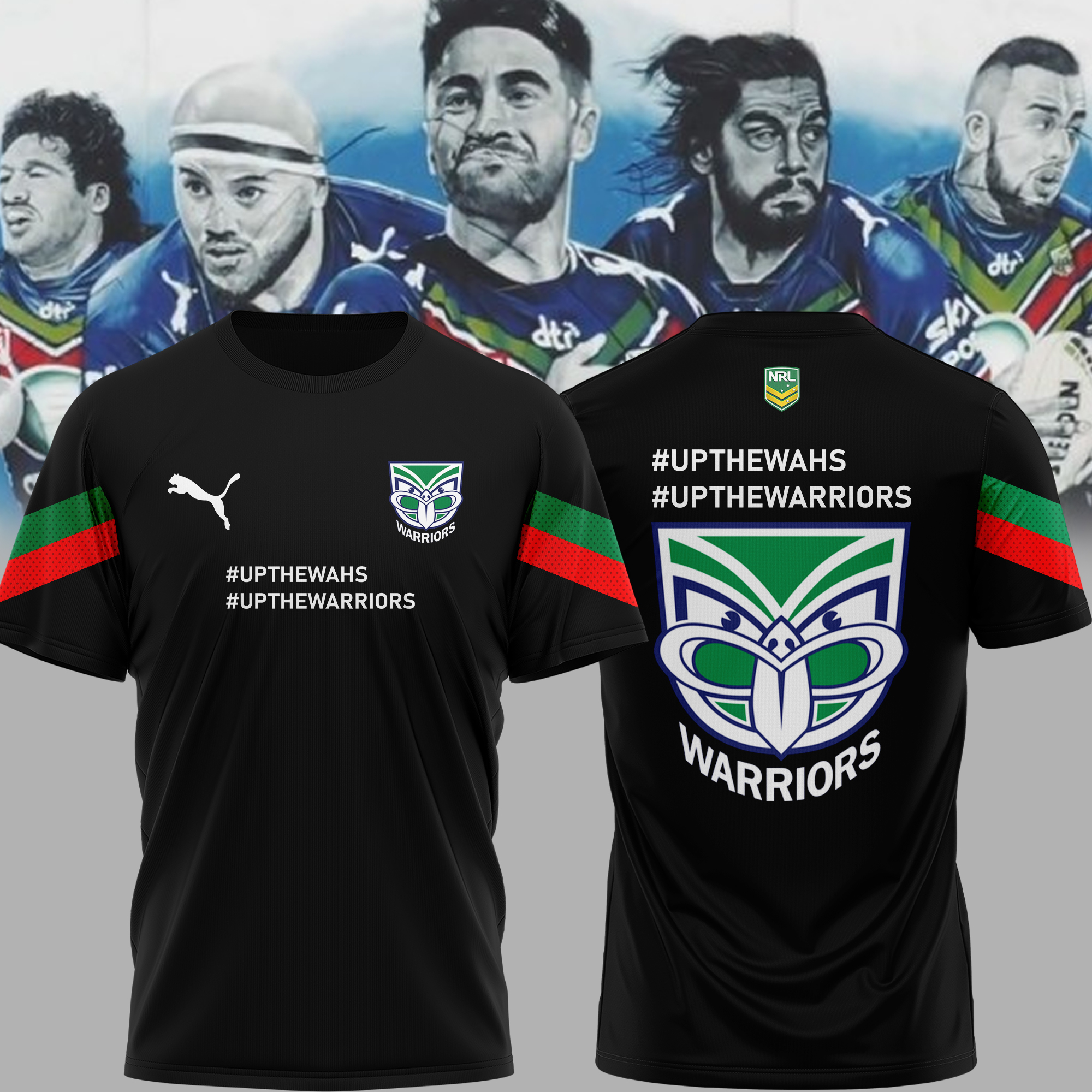 UP THE WAHS New Zealand Warriors OUR YEAR NRL 0FC Combo: T-Shirt, Short, 3D Cap - Famjoys UP THE WAHS New Zealand Warriors OUR YEAR NRL 0FC Combo: T-Shirt, Short, 3D Cap - Famjoys