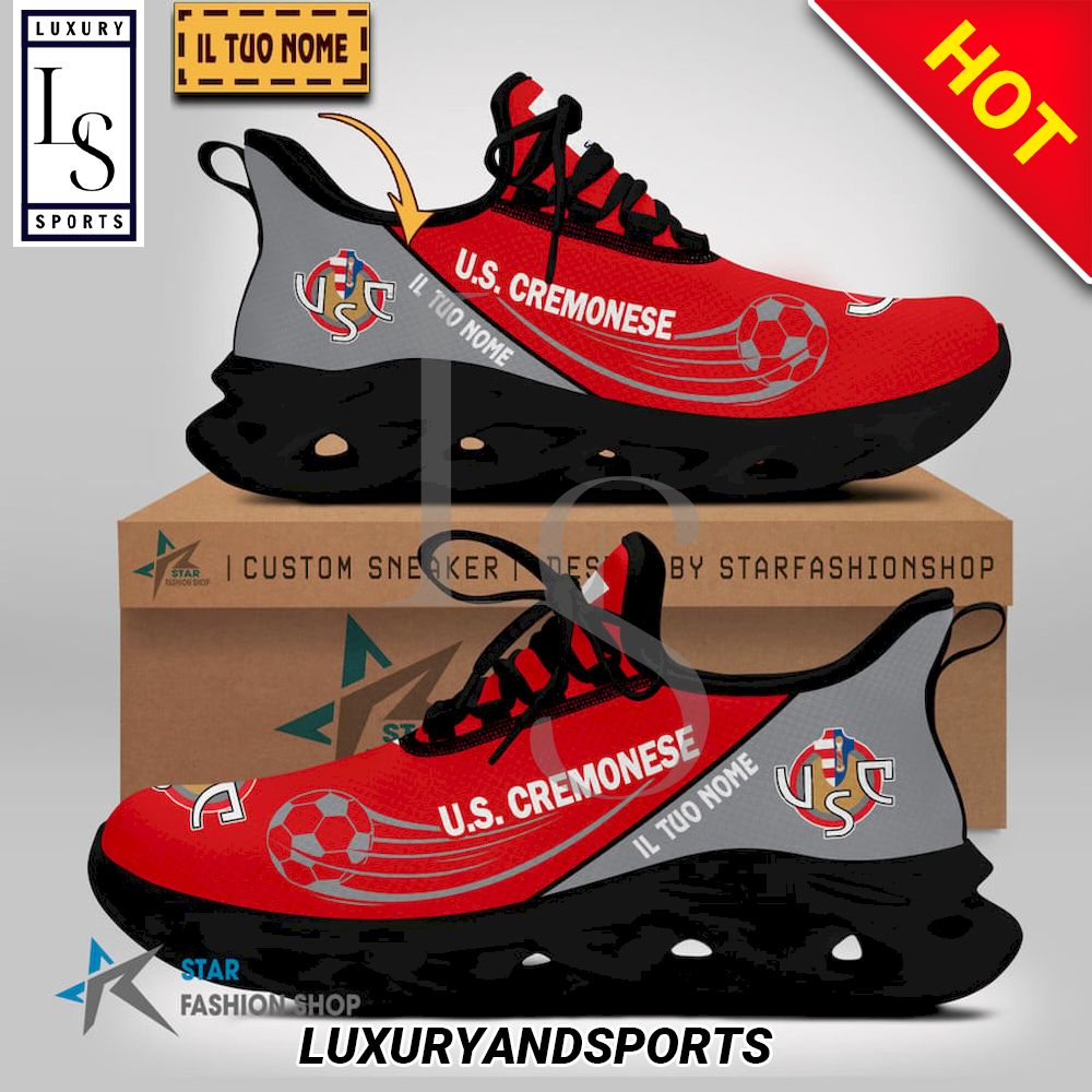 US Cremonese Serie A Custom Name Max Soul Shoes - Famjoys US Cremonese Serie A Custom Name Max Soul Shoes - Famjoys
